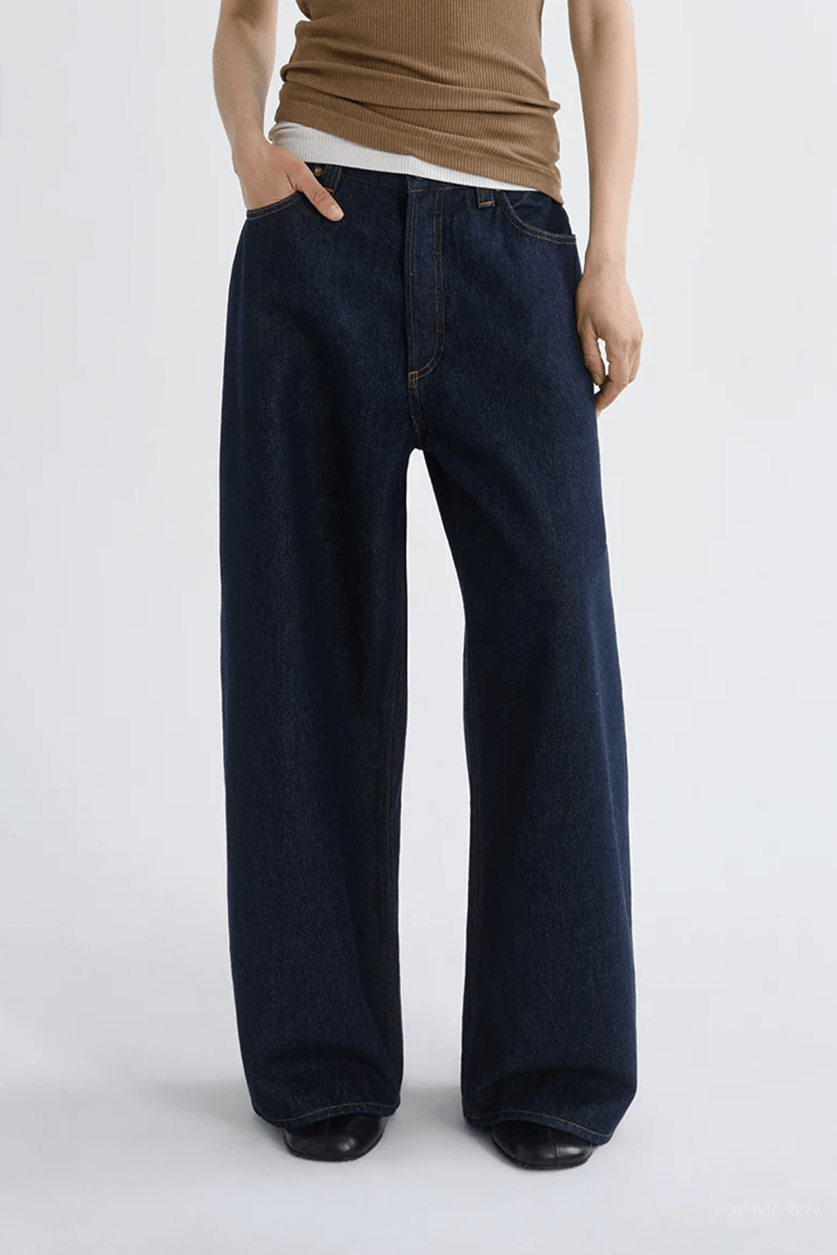 Rounded Baggy in Rinse - shop-olivia.com