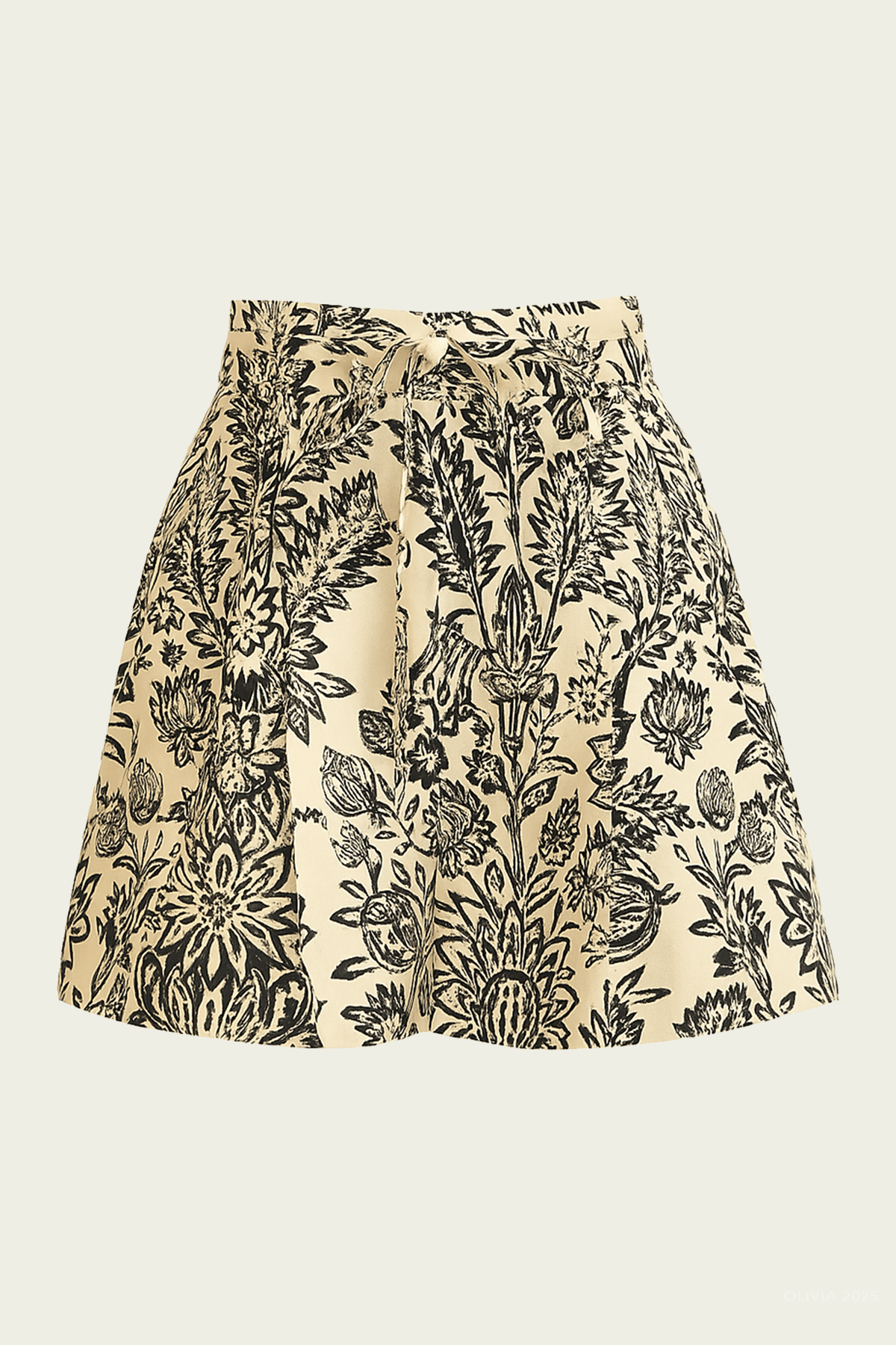 Rowan Belted Short in Ivory Flora - shop - olivia.com