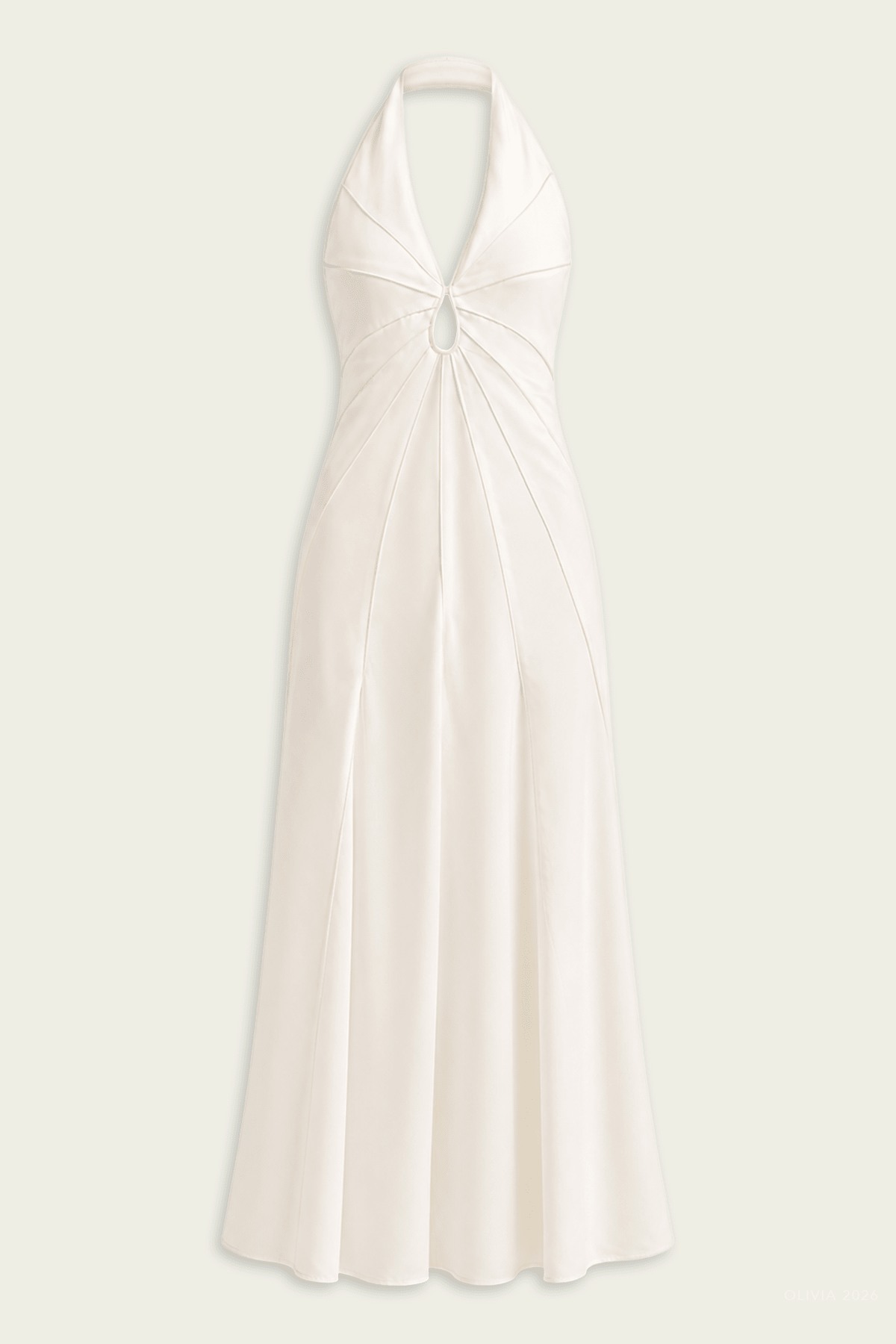 Rowyn Dress in Off-White - shop-olivia.com