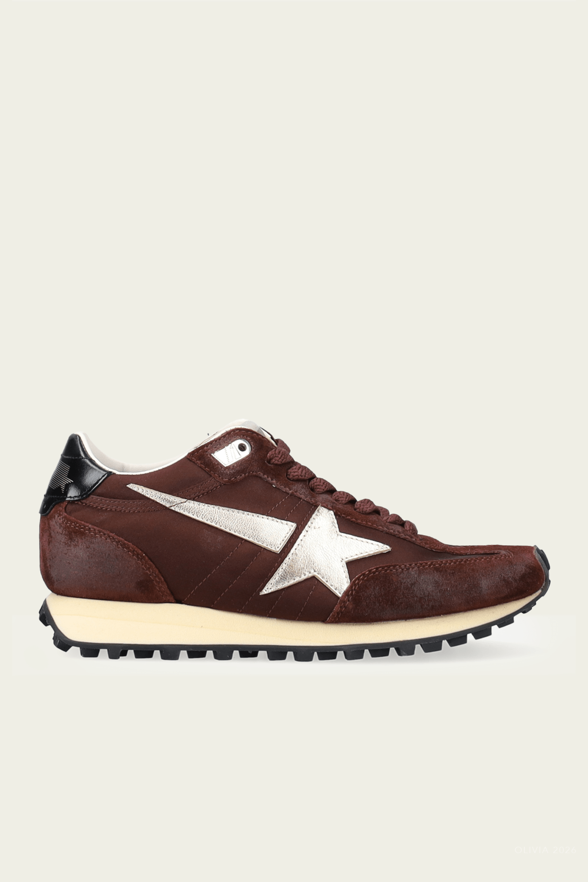 Running Marathon Brown Leather Sneaker - shop - olivia.com
