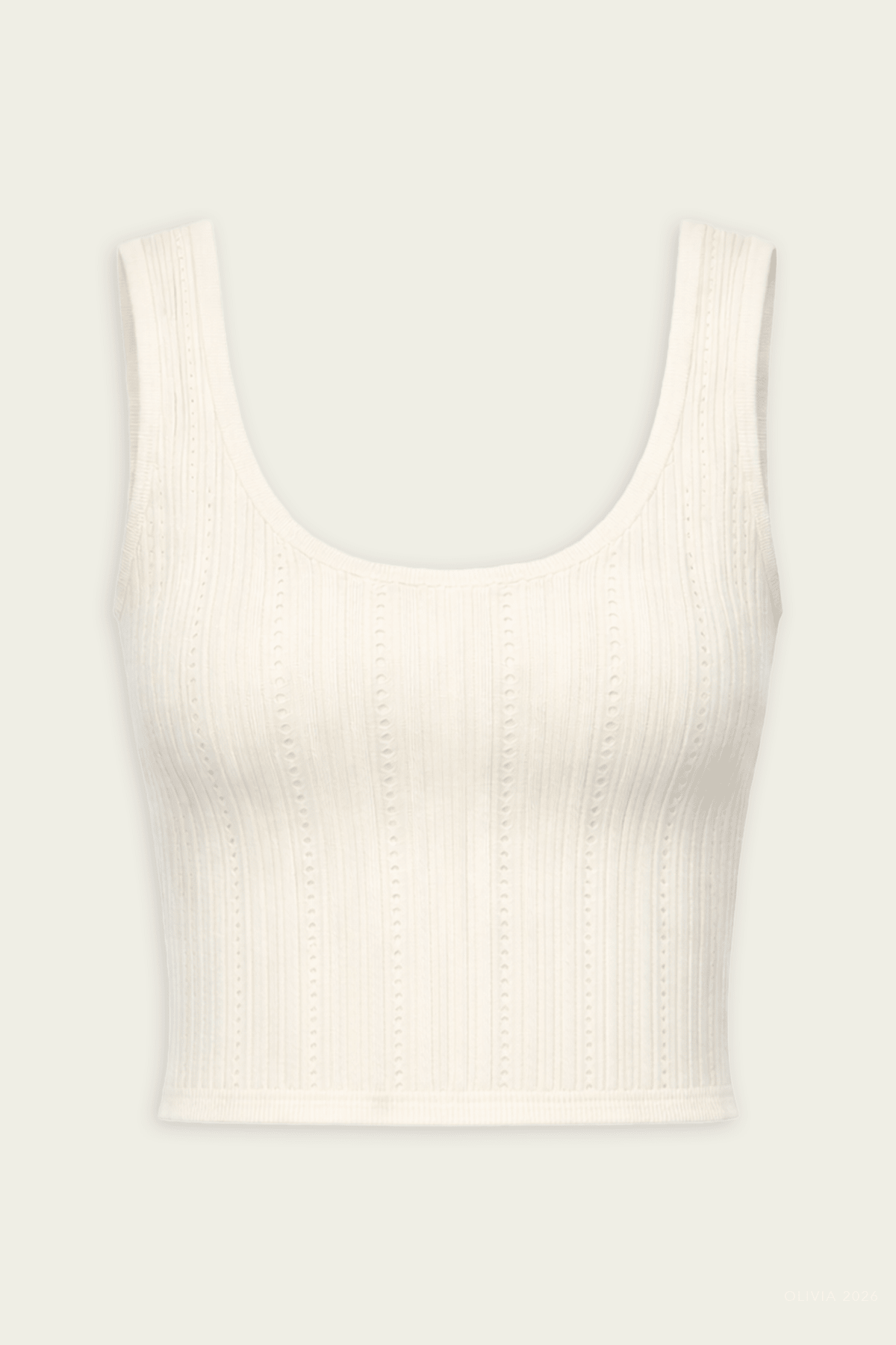 Rylan Knit Tank Top in Ivory - shop - olivia.com