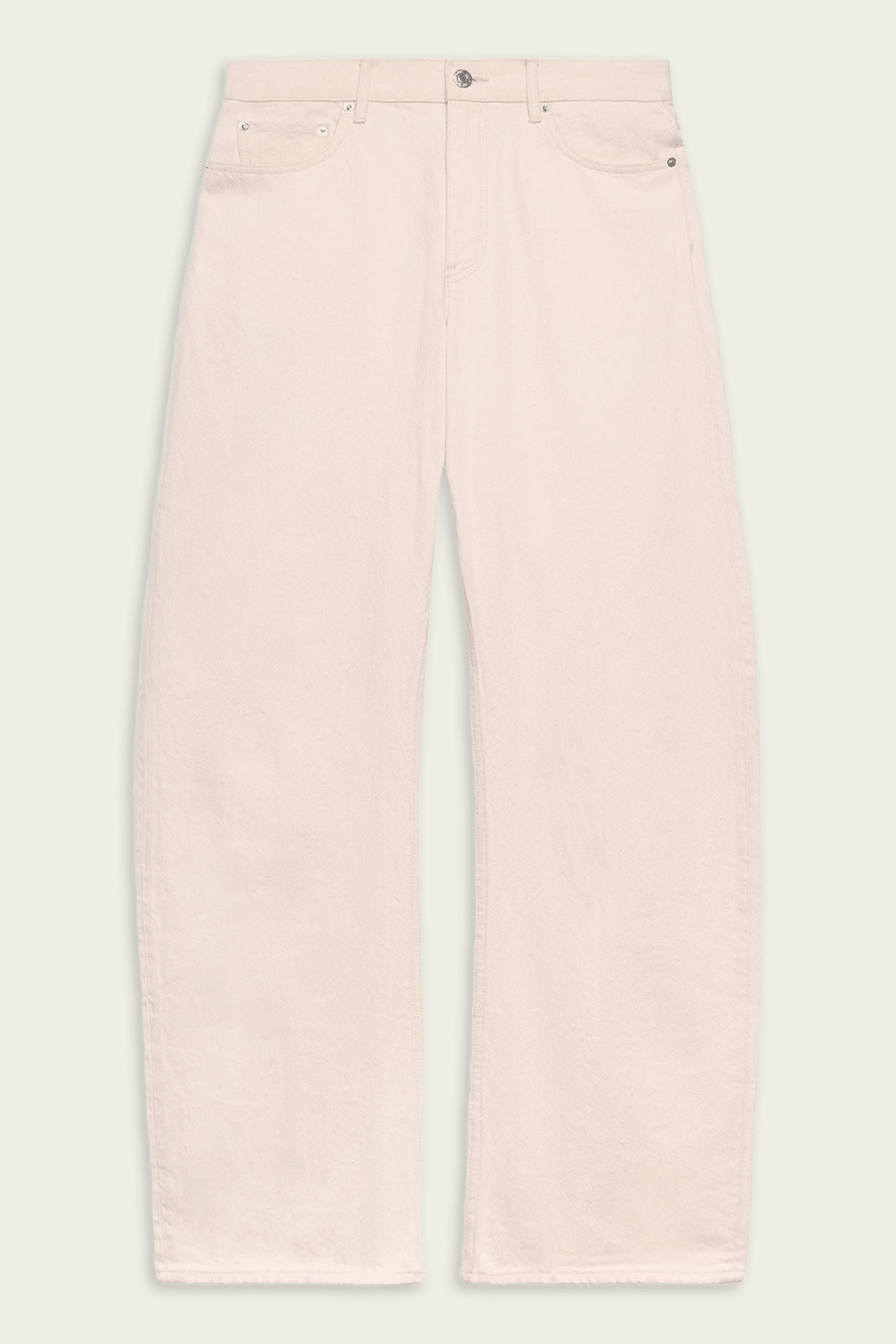 Saddle Jeans in Ecru - shop-olivia.com