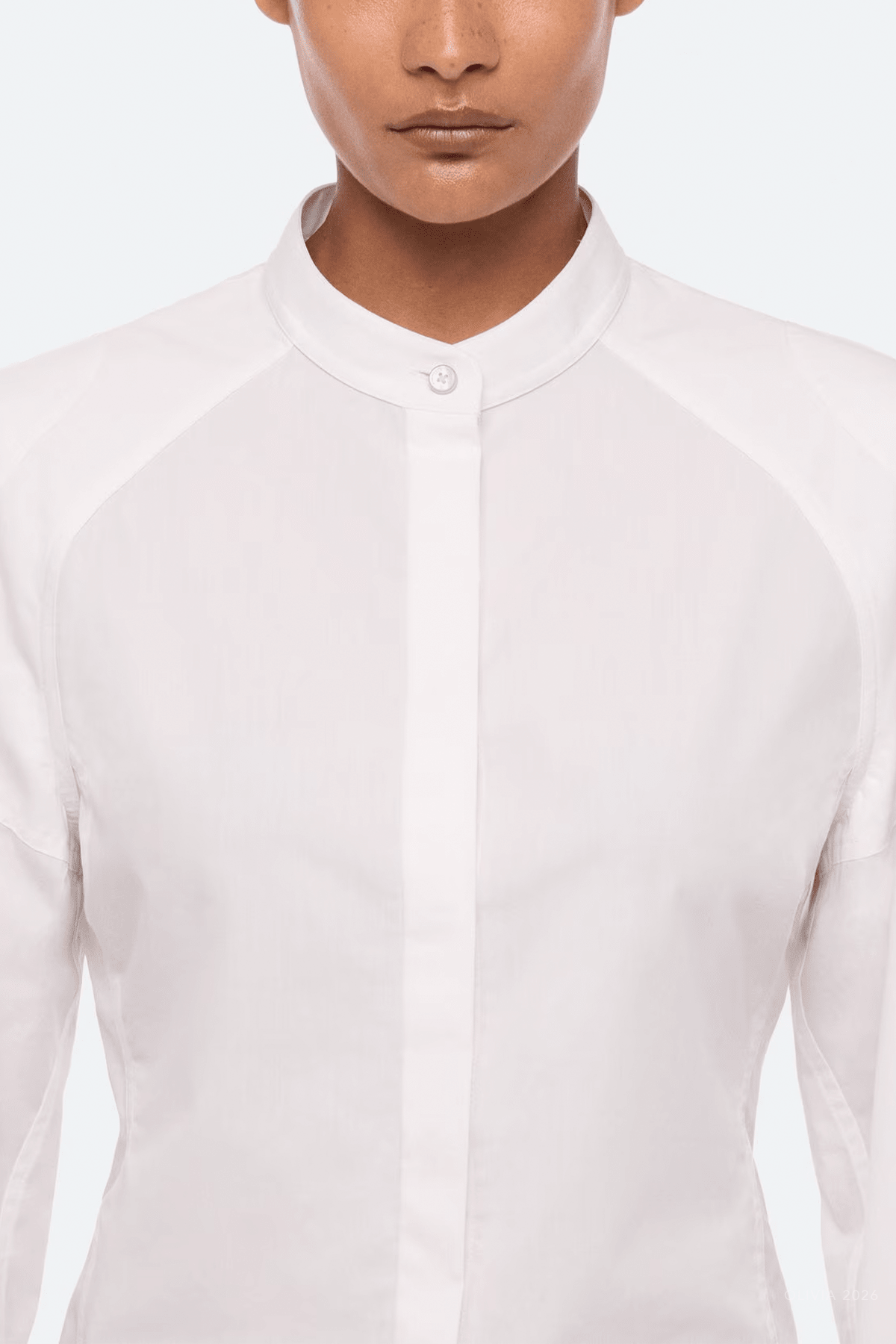 Saddle Shirt in White - shop-olivia.com