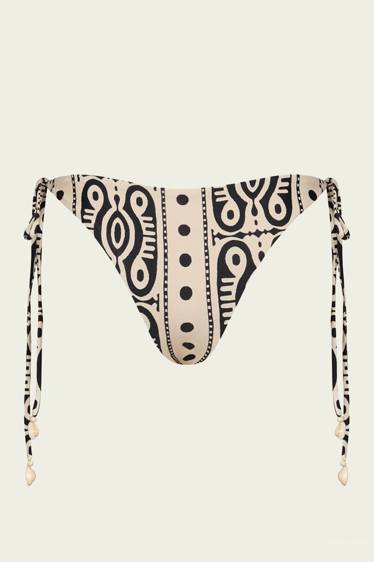 Sagrado Bikini Bottom in Ecru Black - shop - olivia.com