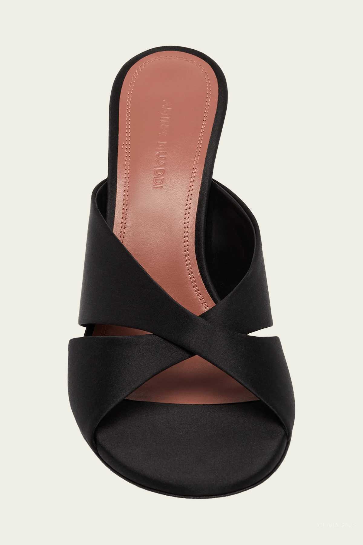 Salma Slipper 95 in Black Satin - shop - olivia.com