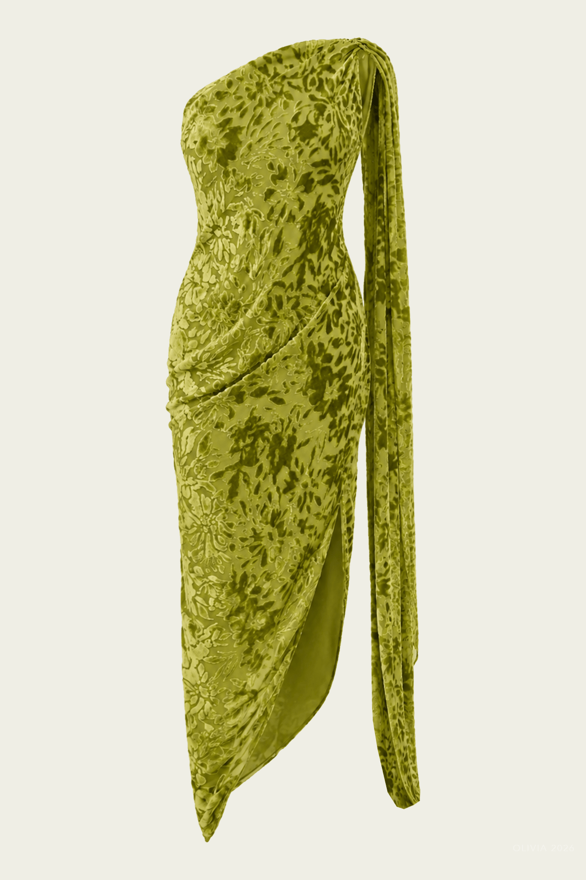 Sarai Gown in Chive - shop-olivia.com