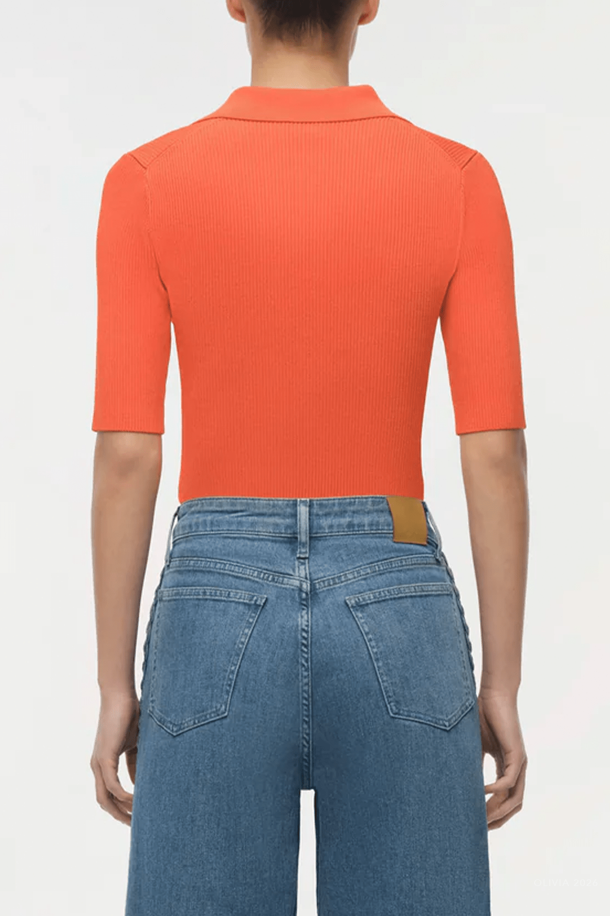 Secily Knit Polo in Lobster - shop - olivia.com