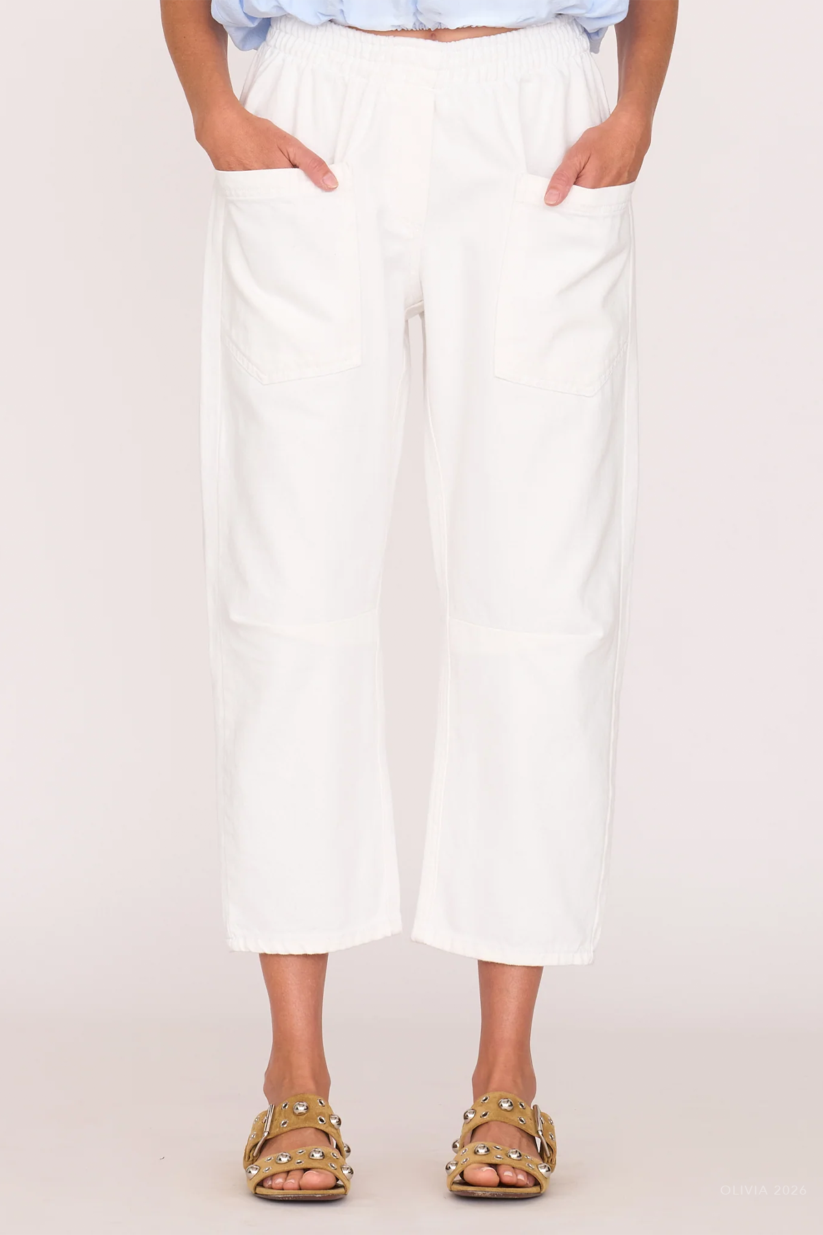 Travis Pant in Washed White