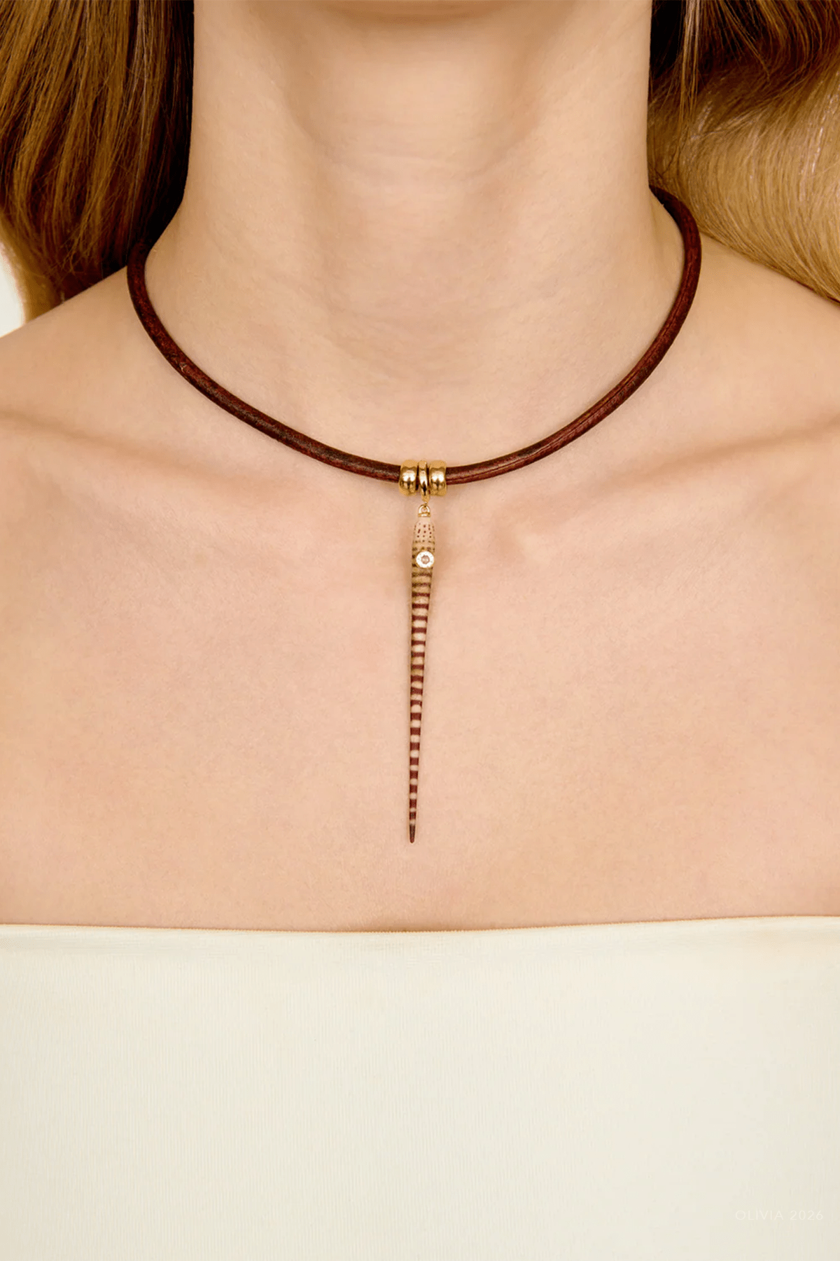 Selkie Necklace in Brown - shop-olivia.com