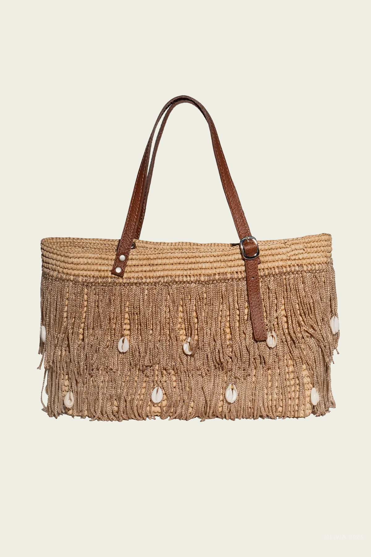 Toquilla Straw Tote in Beige