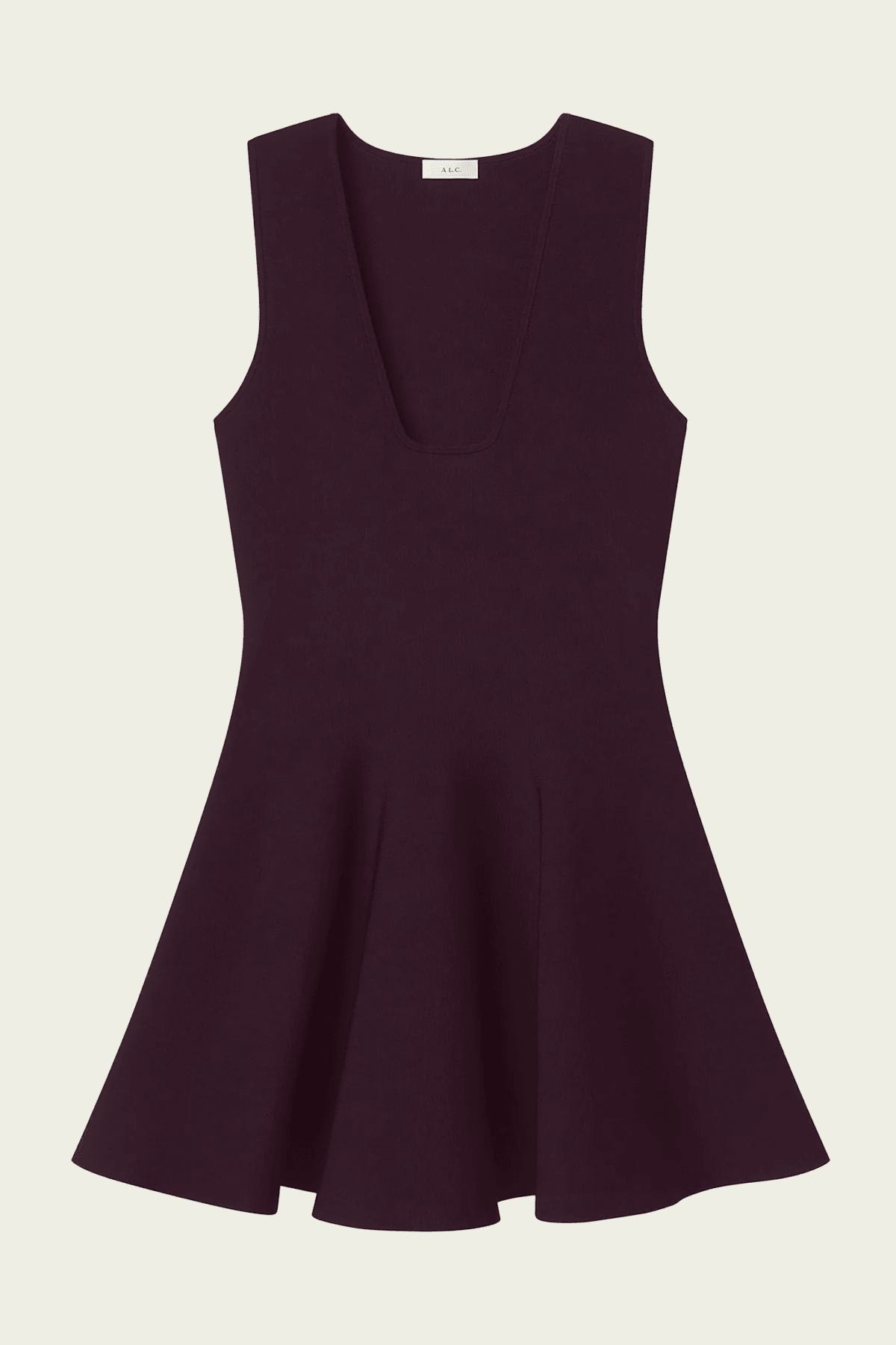 Sera Compact Knit Mini Dress in Deepest Brown - shop - olivia.com