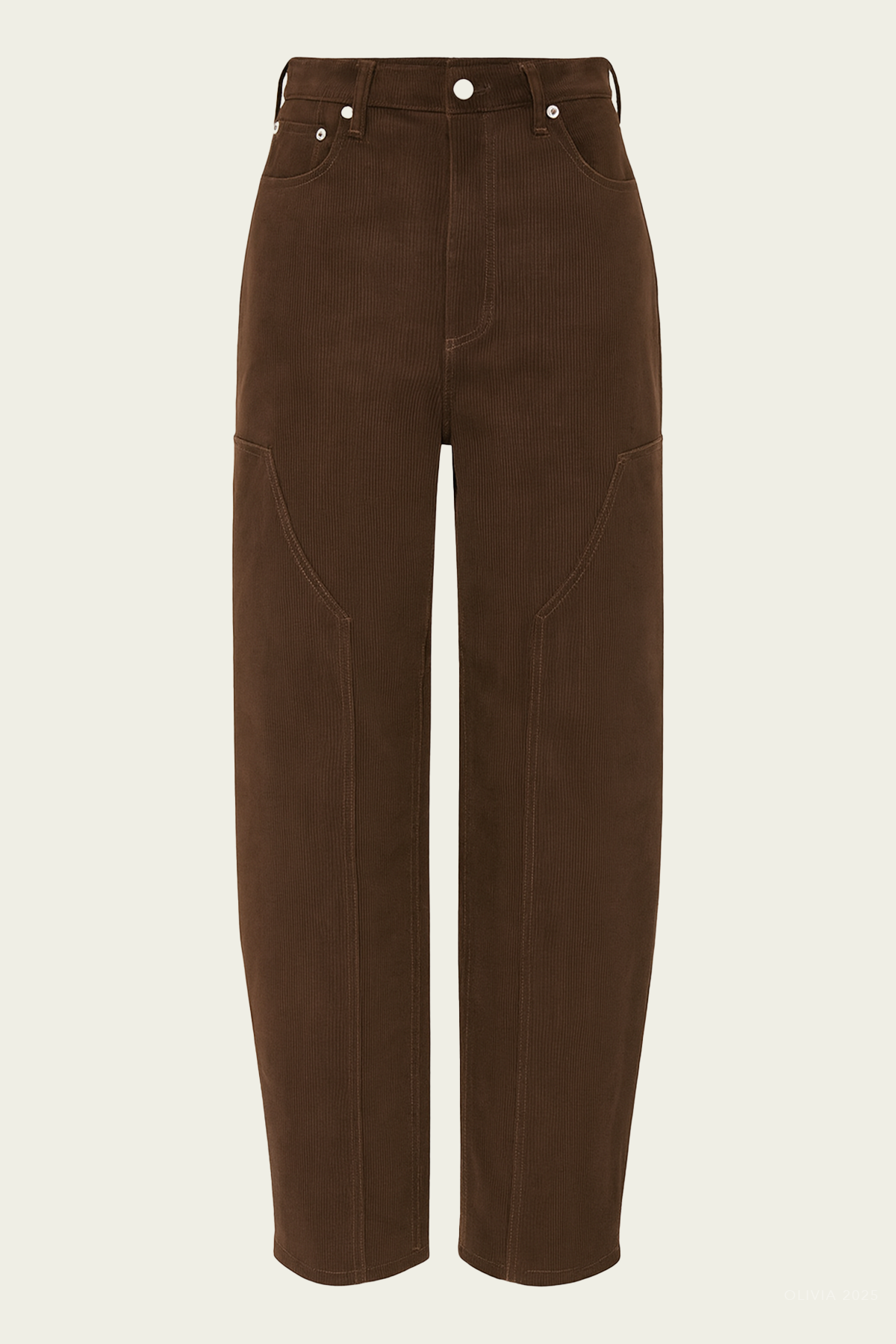 Fabi Corduroy Pant in Slate Brown