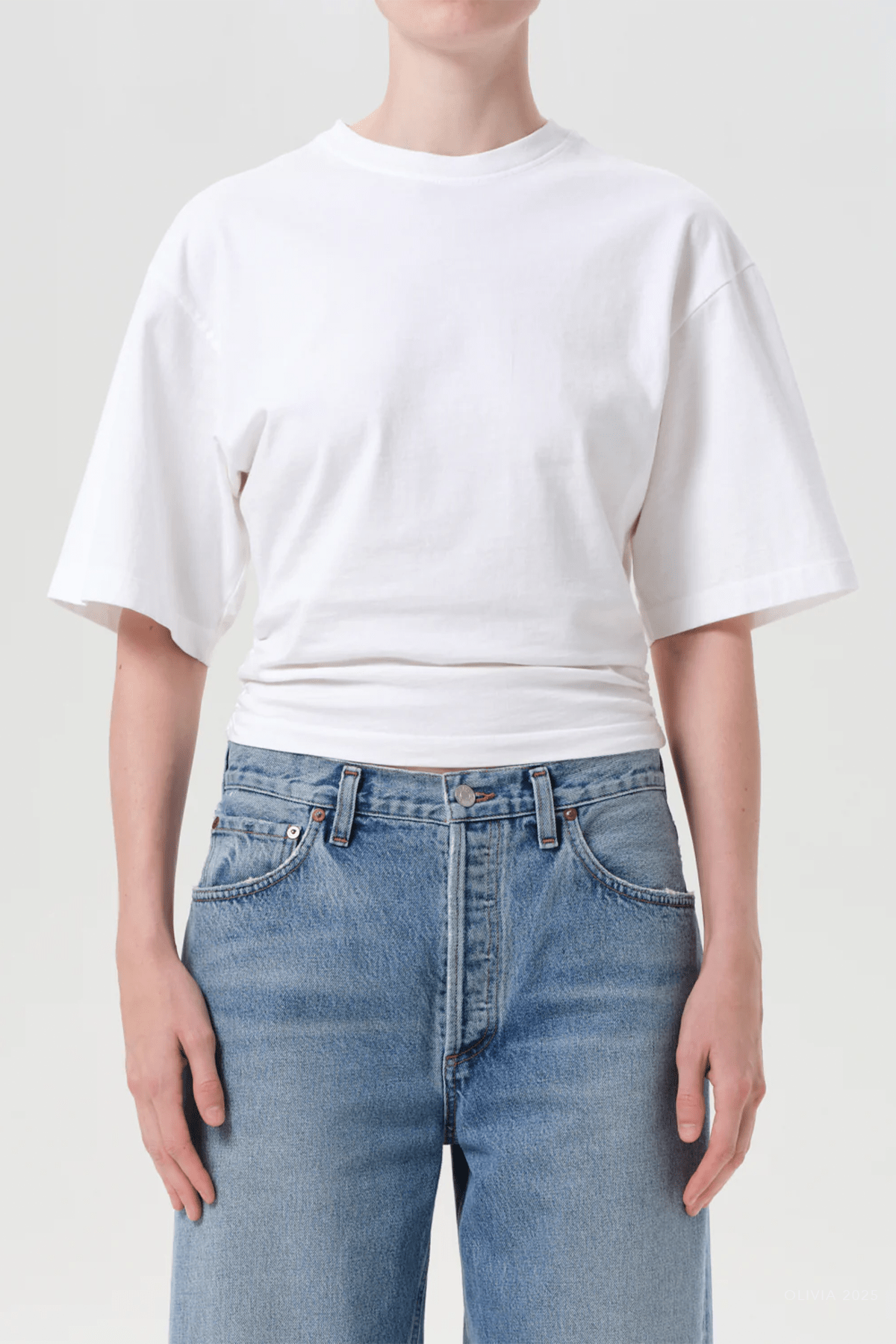 Shari Tee in White - shop - olivia.com