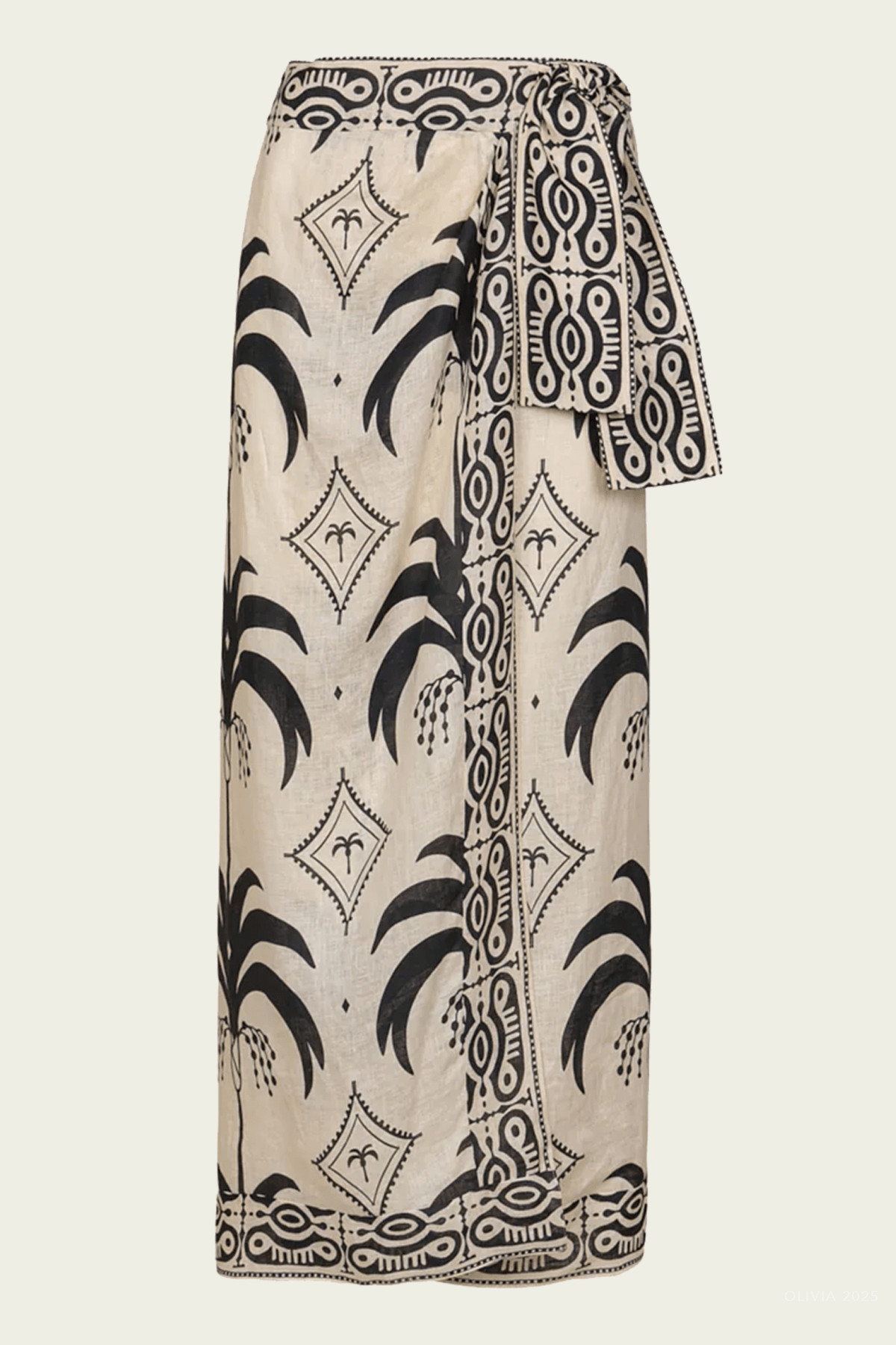 Significado Poderoso Skirt in Ecru Black - shop - olivia.com