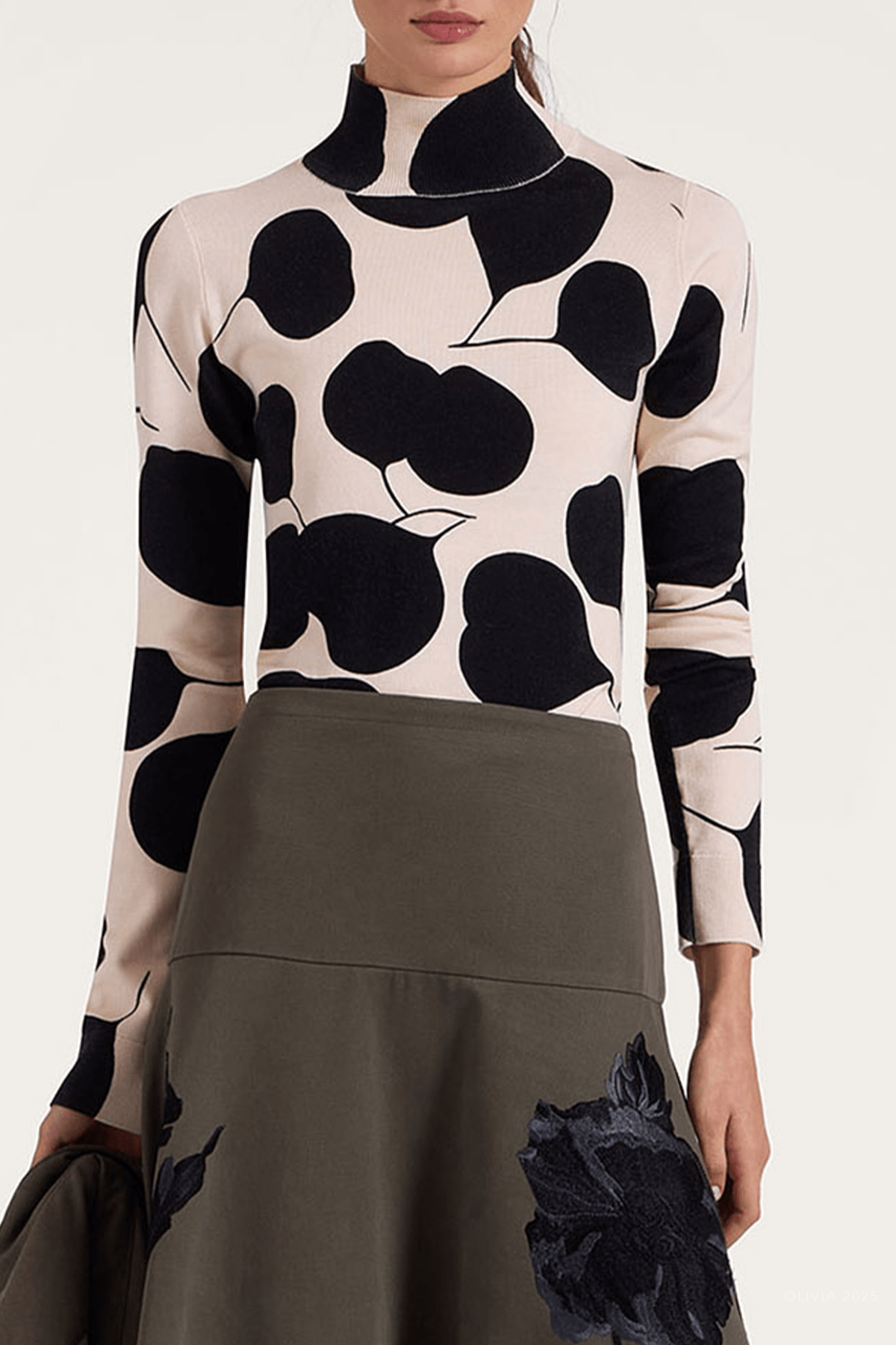 Silky Turtleneck in Lunaria Light Pink - shop - olivia.com