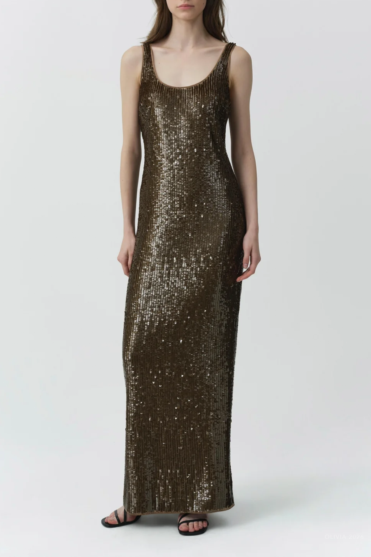 Bex Embellished Maxi Dress in Ochre