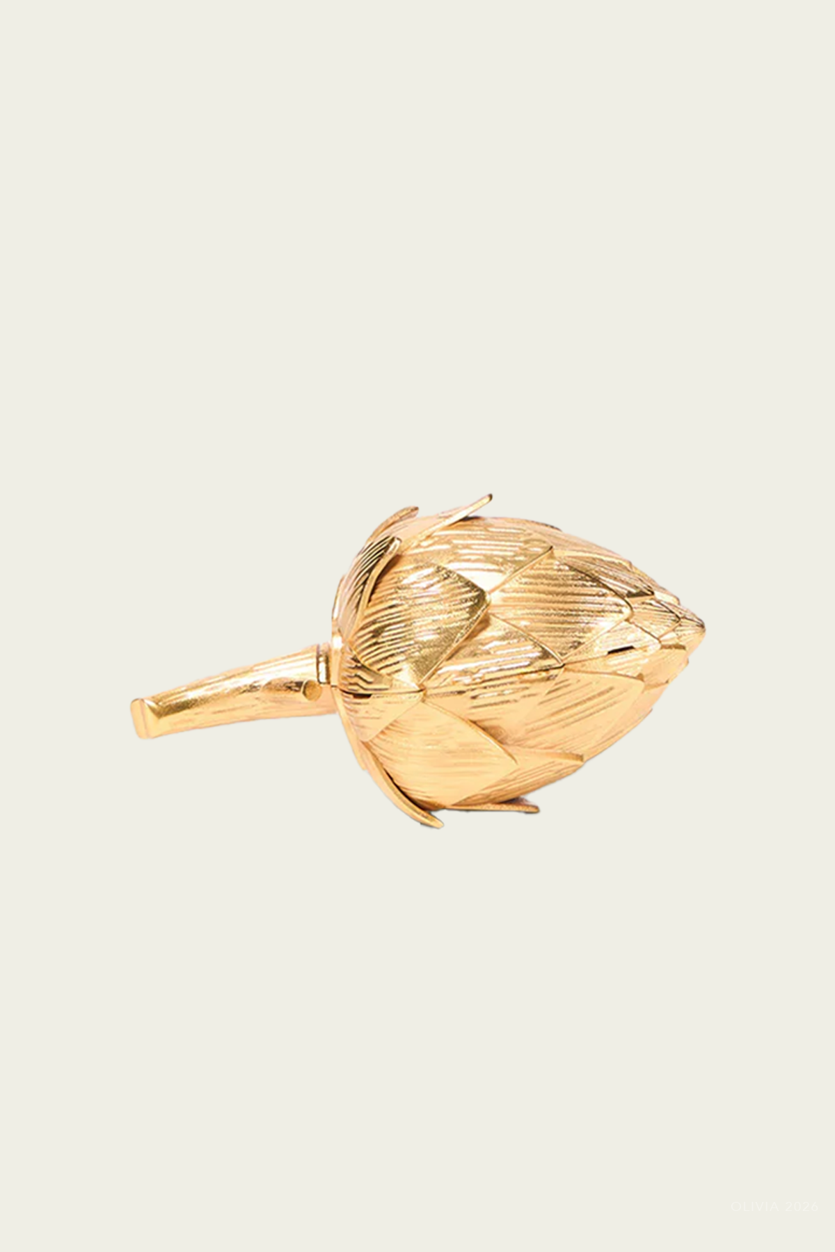 Isabella Artichoke Clutch in Gold