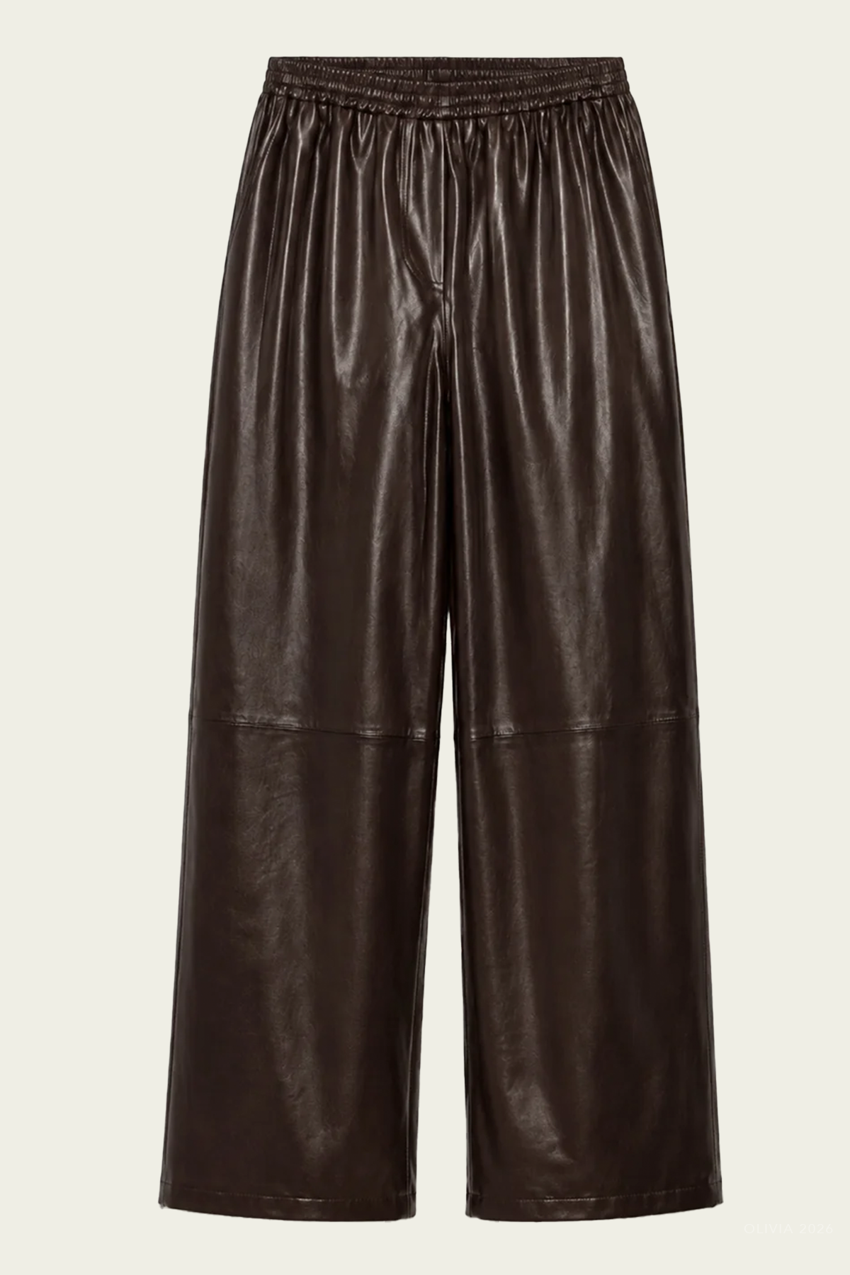 Corrine Leather Pant in Dark Chocolate