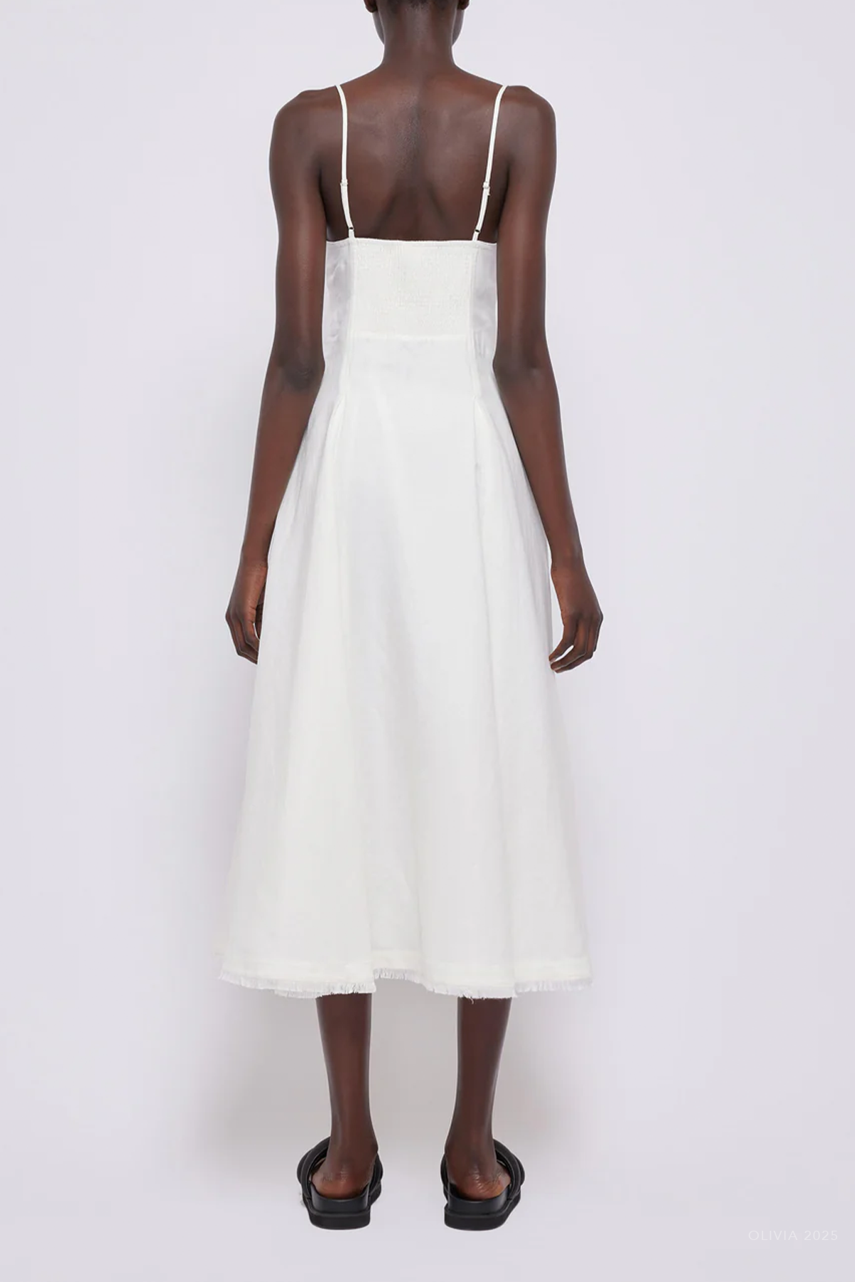 Analise Midi Dress in White