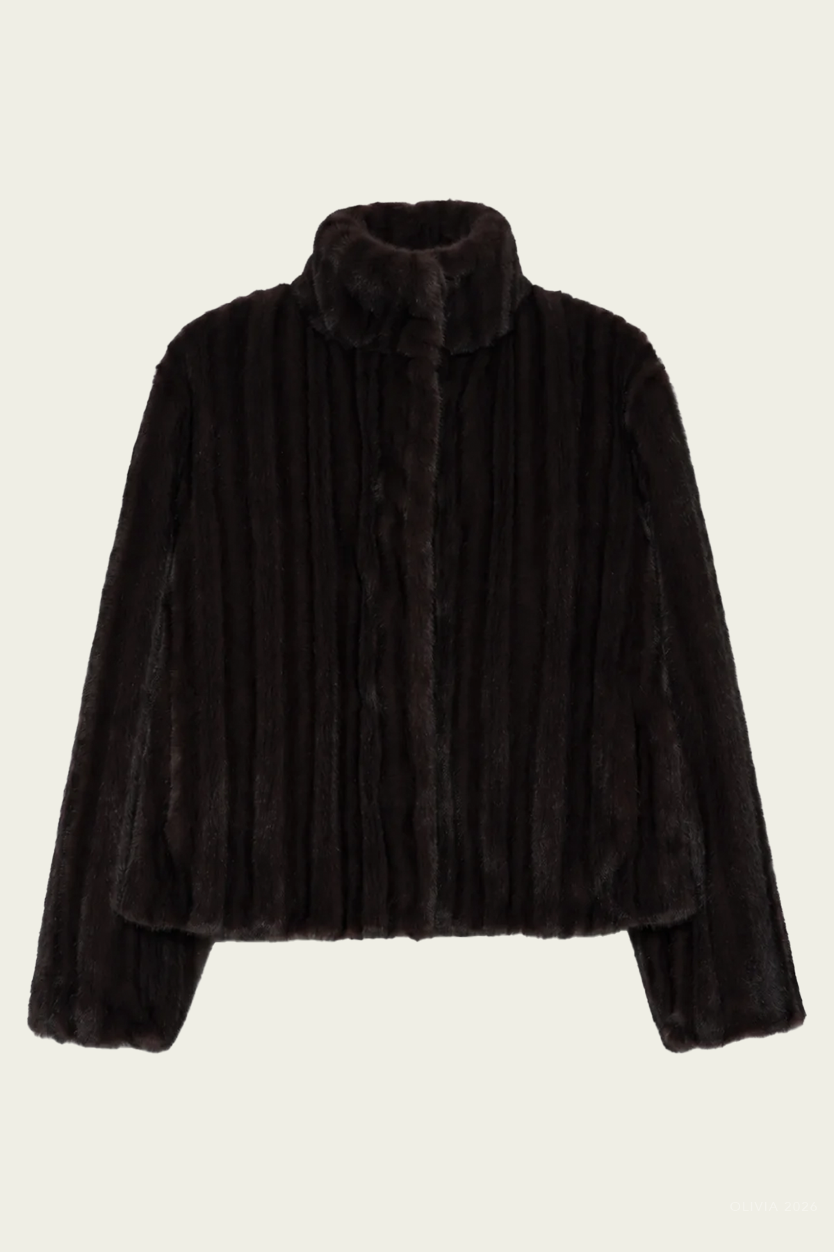 Sudie Faux Fur Jacket in Dark Chocolate