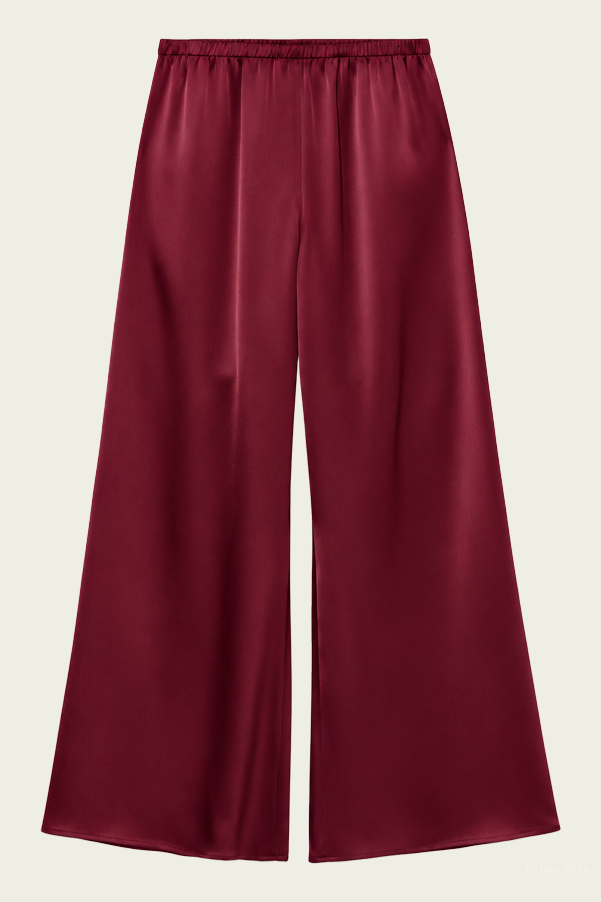 Roni Satin Pant in Dark Orchid