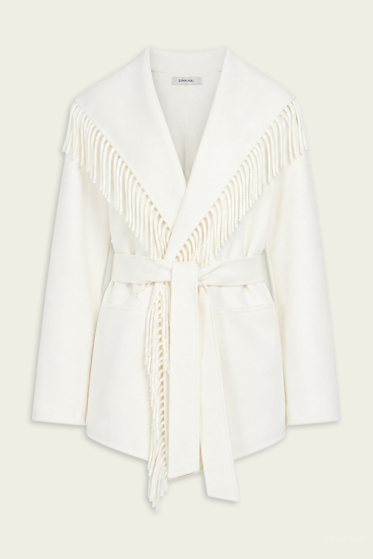 Rowen Fringe Jacket in Frost