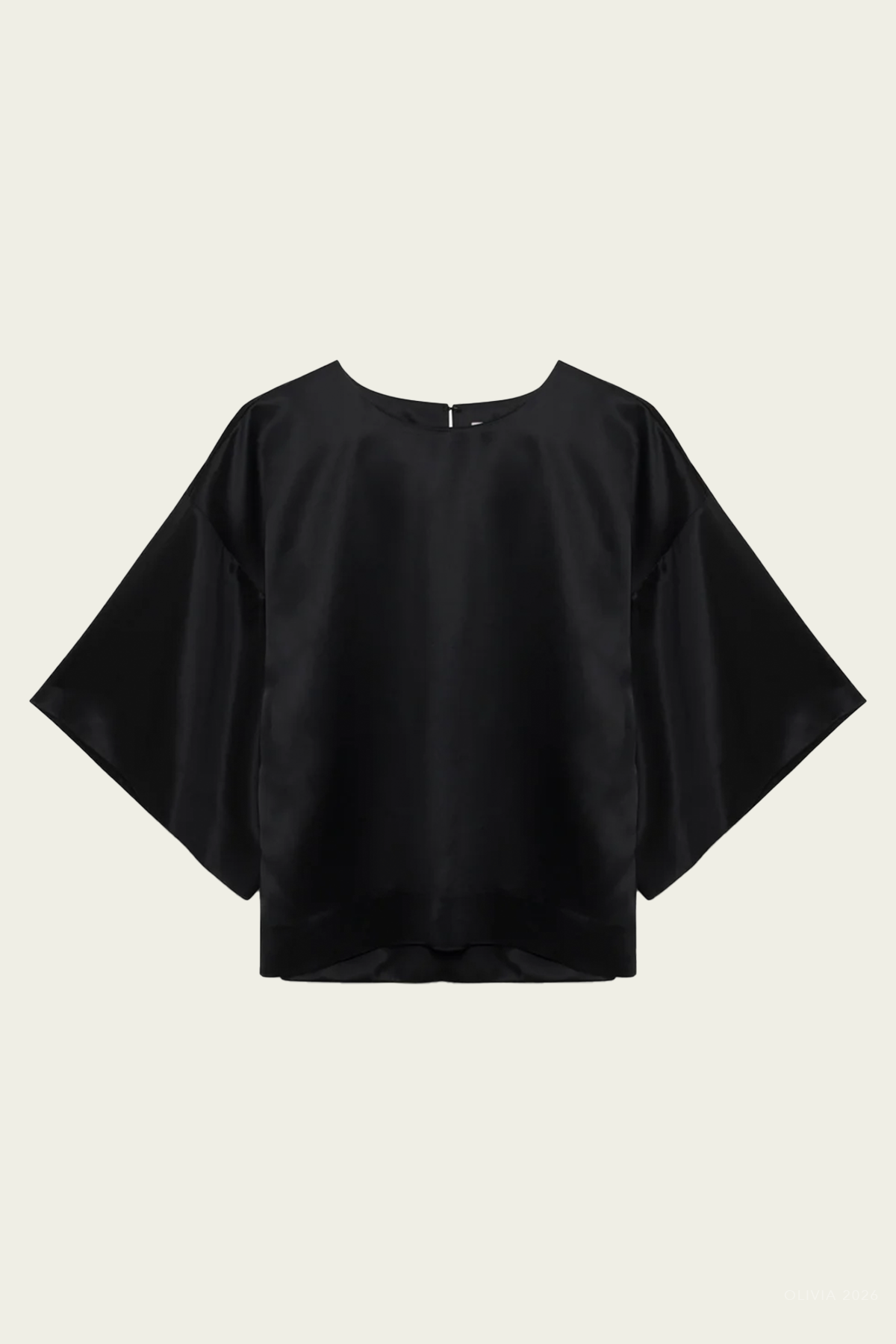 Alina Satin Top in Black