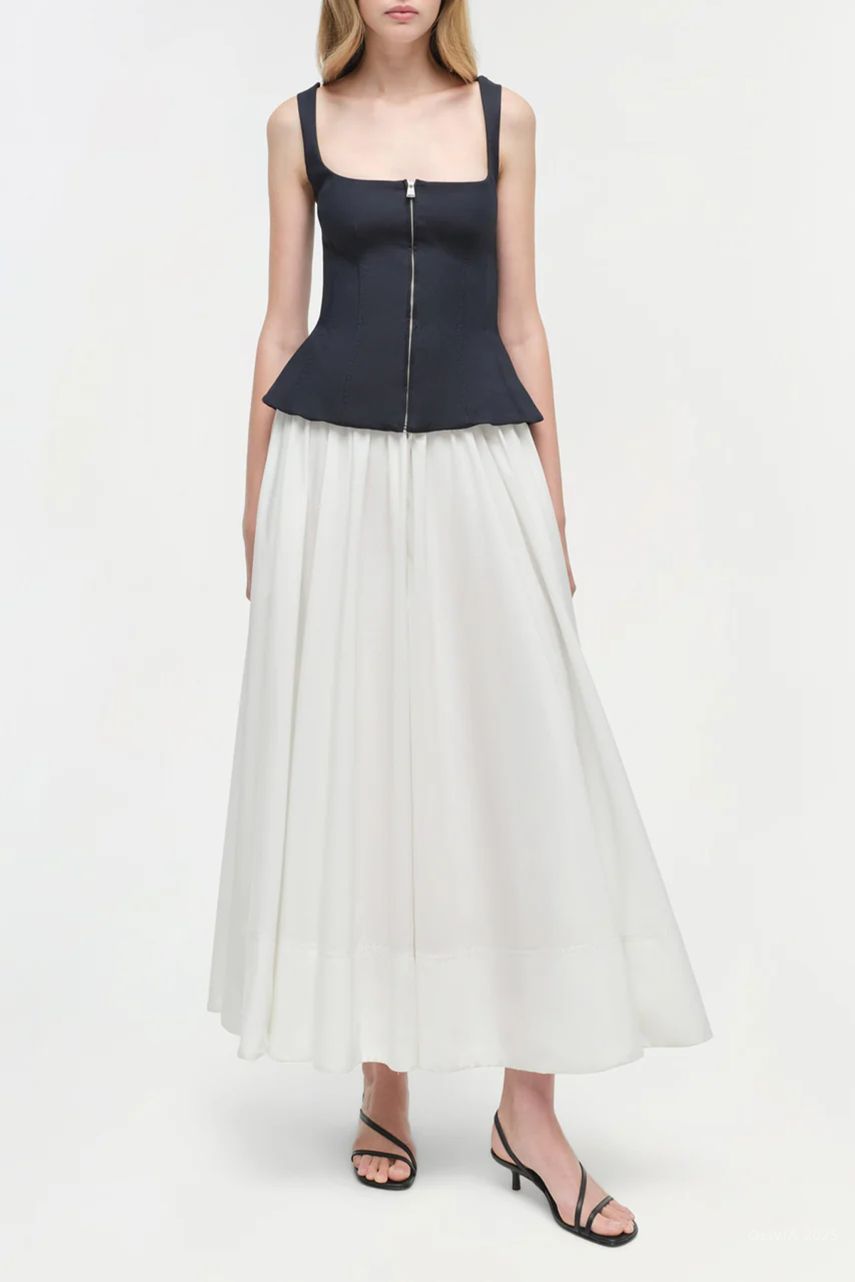 Jolynn Combo Midi Dress in Black Multi