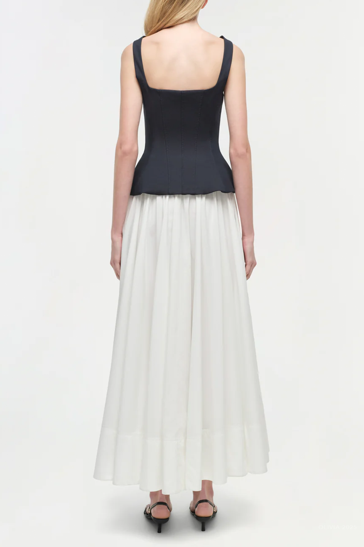 Jolynn Combo Midi Dress in Black Multi