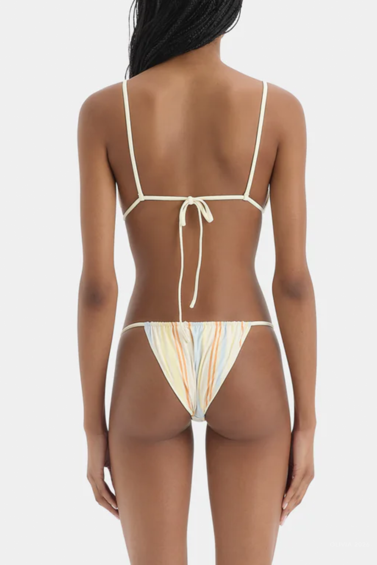 Pernille Reversible String Brief in Sommer Stripe