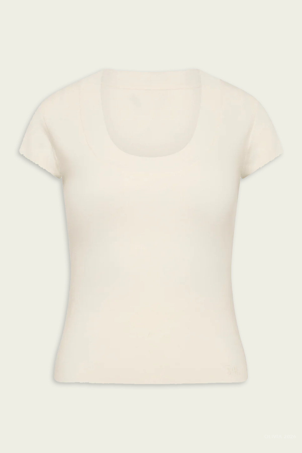 Mikkel Scoop Tank in Ivory