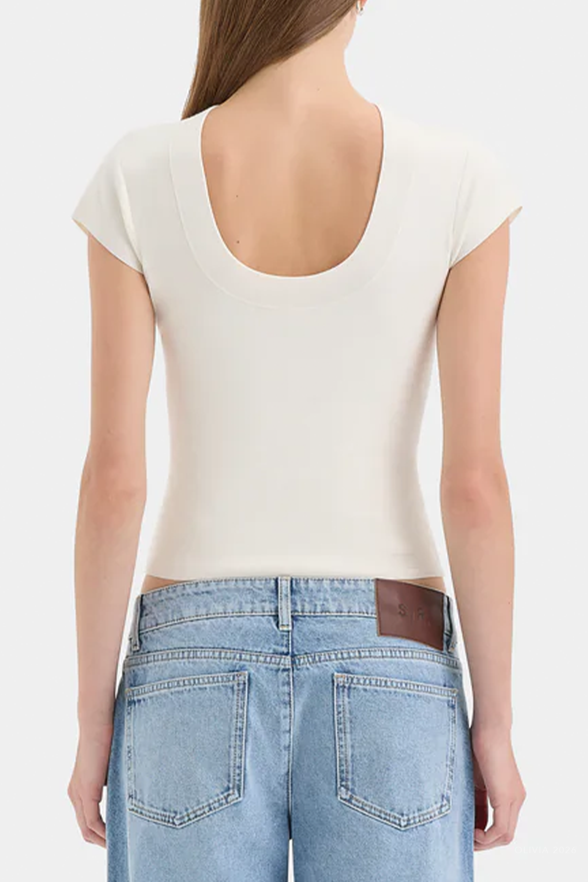 Mikkel Scoop Tank in Ivory