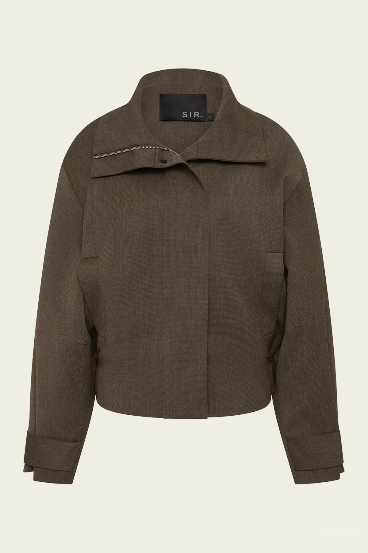 Henrik Bomber Jacket in Chocolate Marle