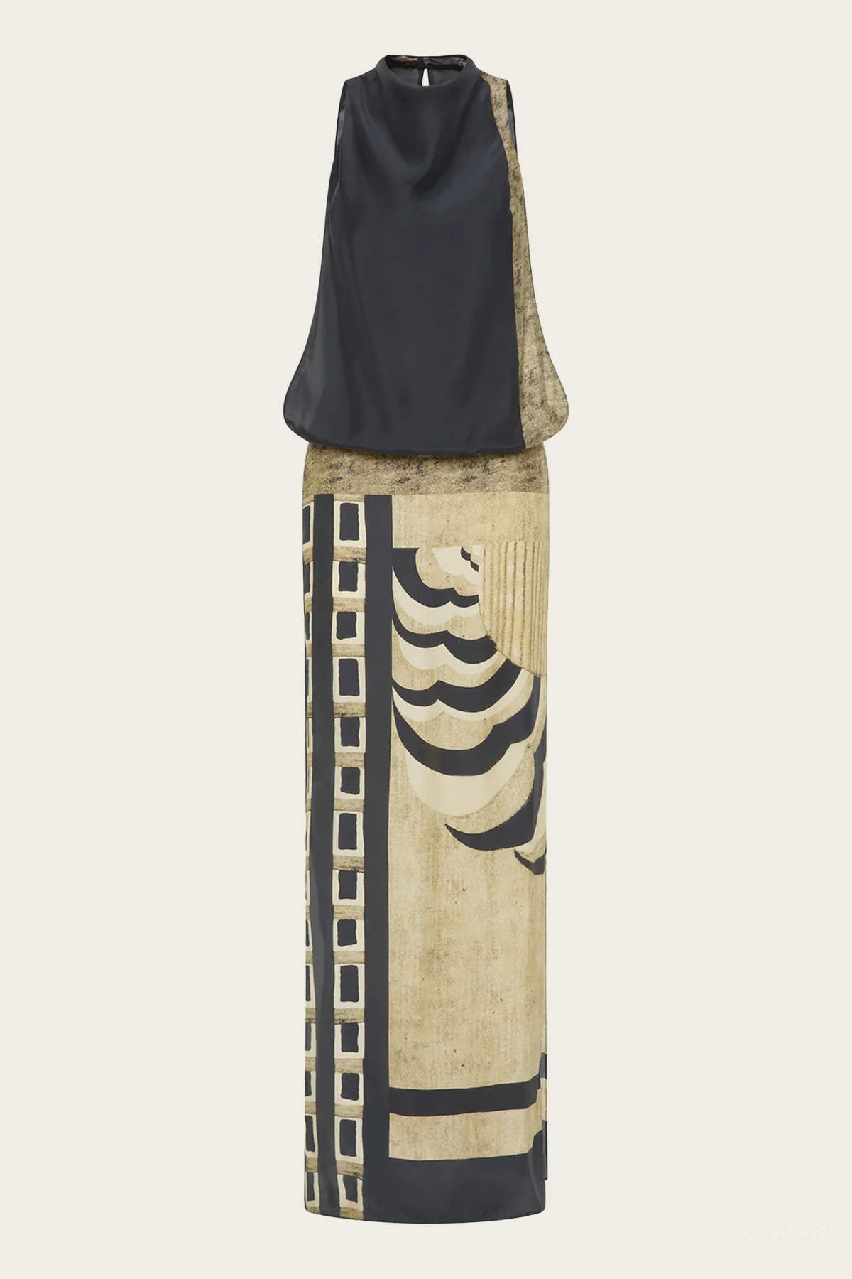 Sona Maxi Dress in Geo Scape