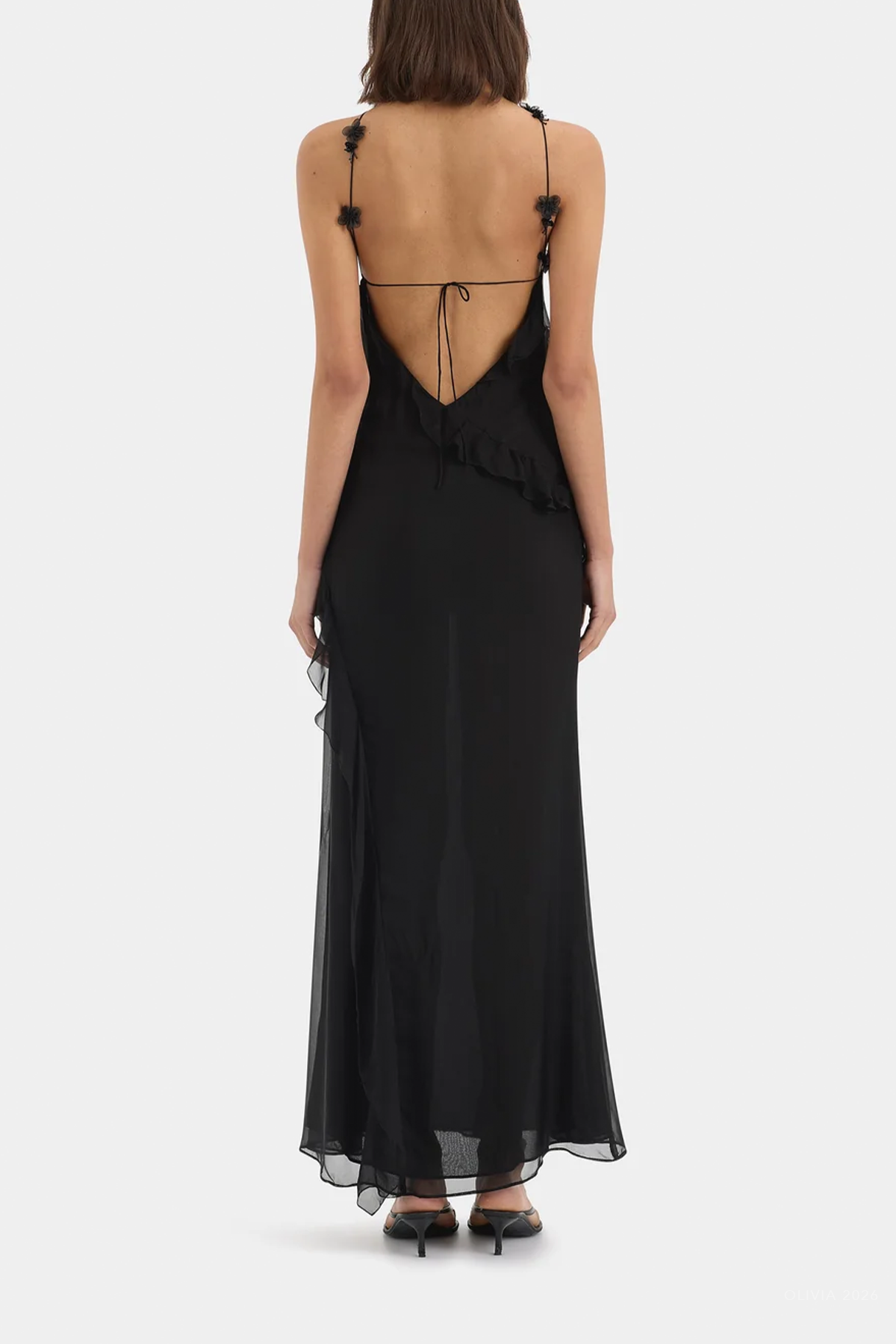 Lysia Halter Gown in Black