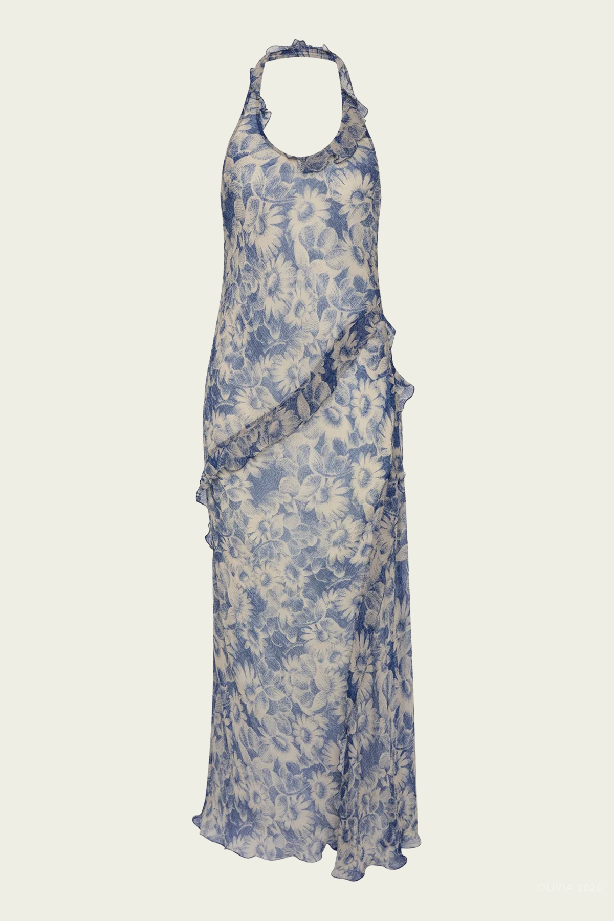 Lilia Halter Maxi Dress in Daisy Meadow