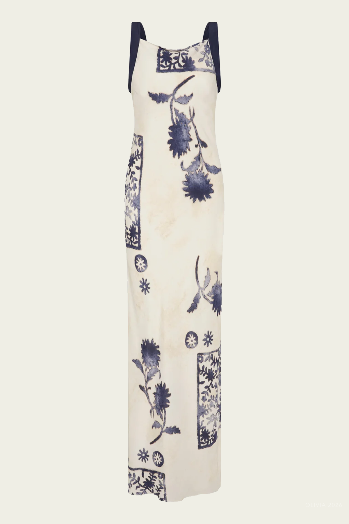 Phillipa Slip Dress in Eira Midnight
