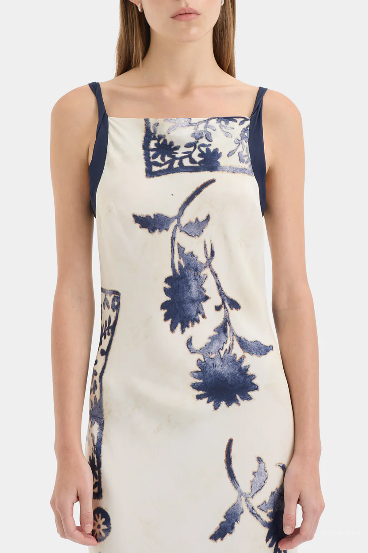 Phillipa Slip Dress in Eira Midnight