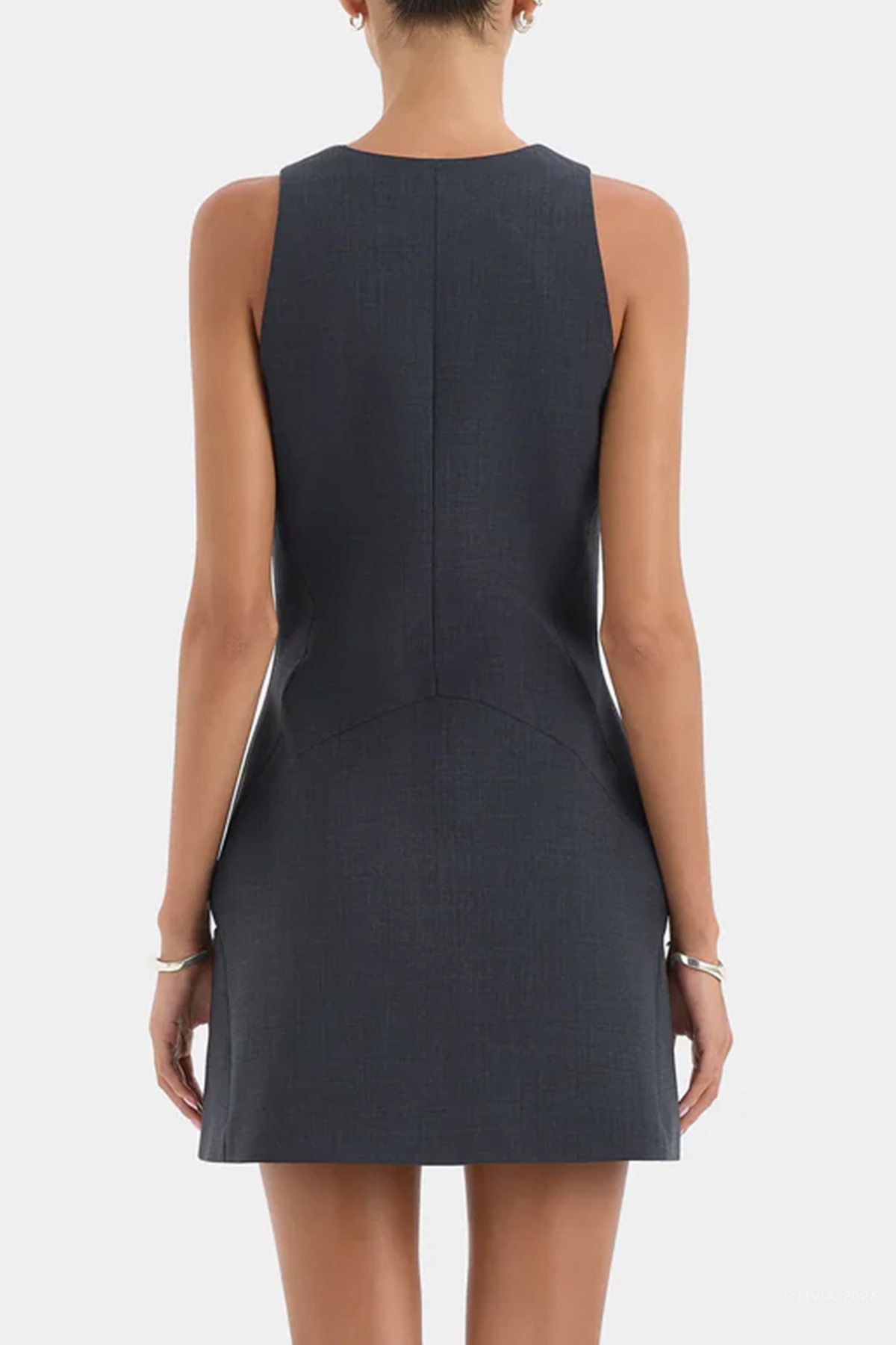 Mathias Tailored Mini Dress in Slate