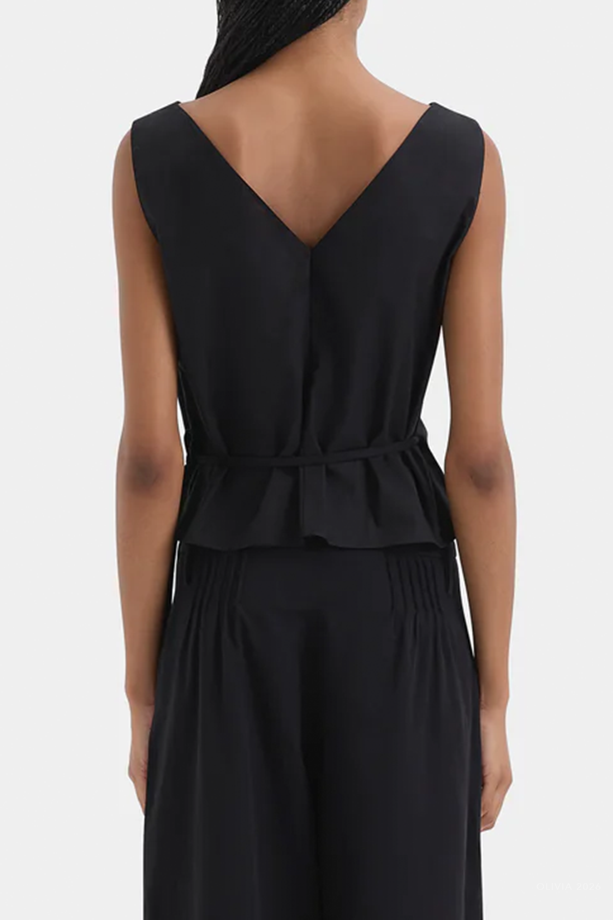 Klara Wrap Top in Black