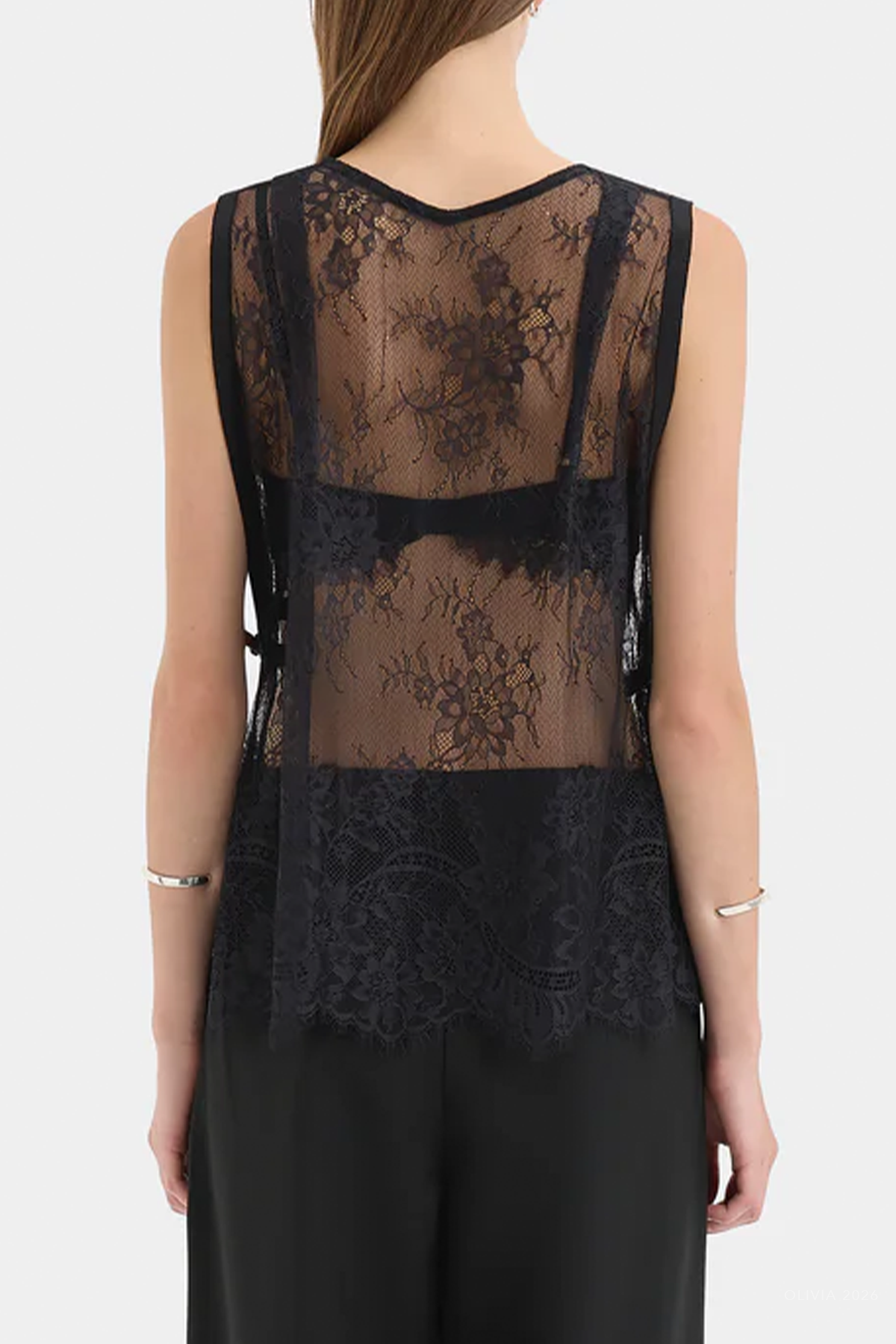 Ingrid Lace Top in Black