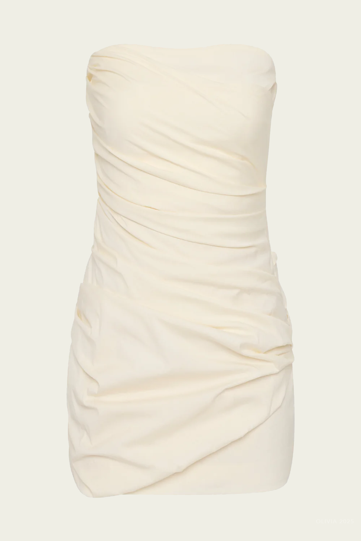 Florent Strapless Mini Dress in Cream Florent Strapless Mini Dress in Cream