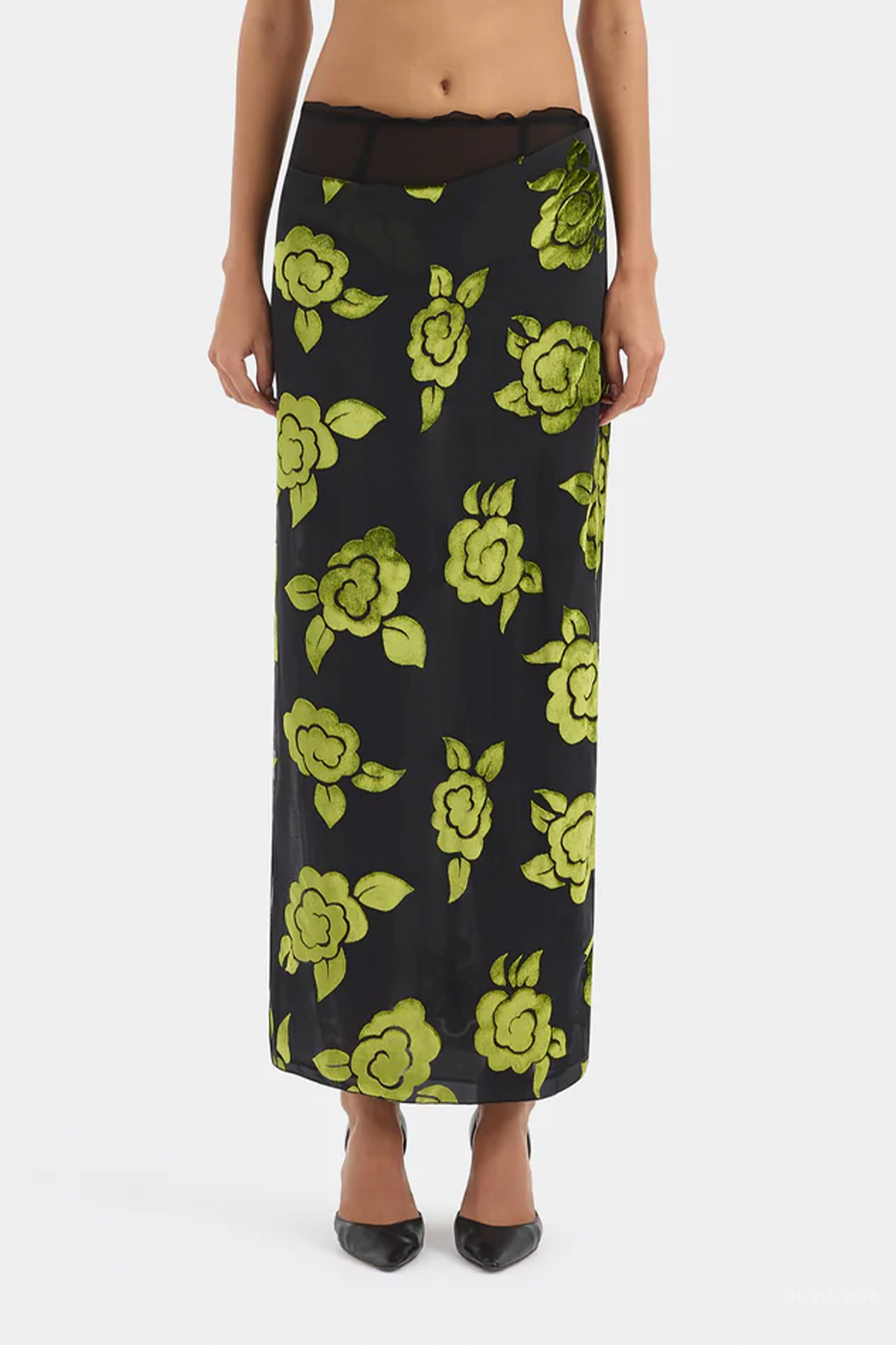 Roxane Skirt in Cloud Green