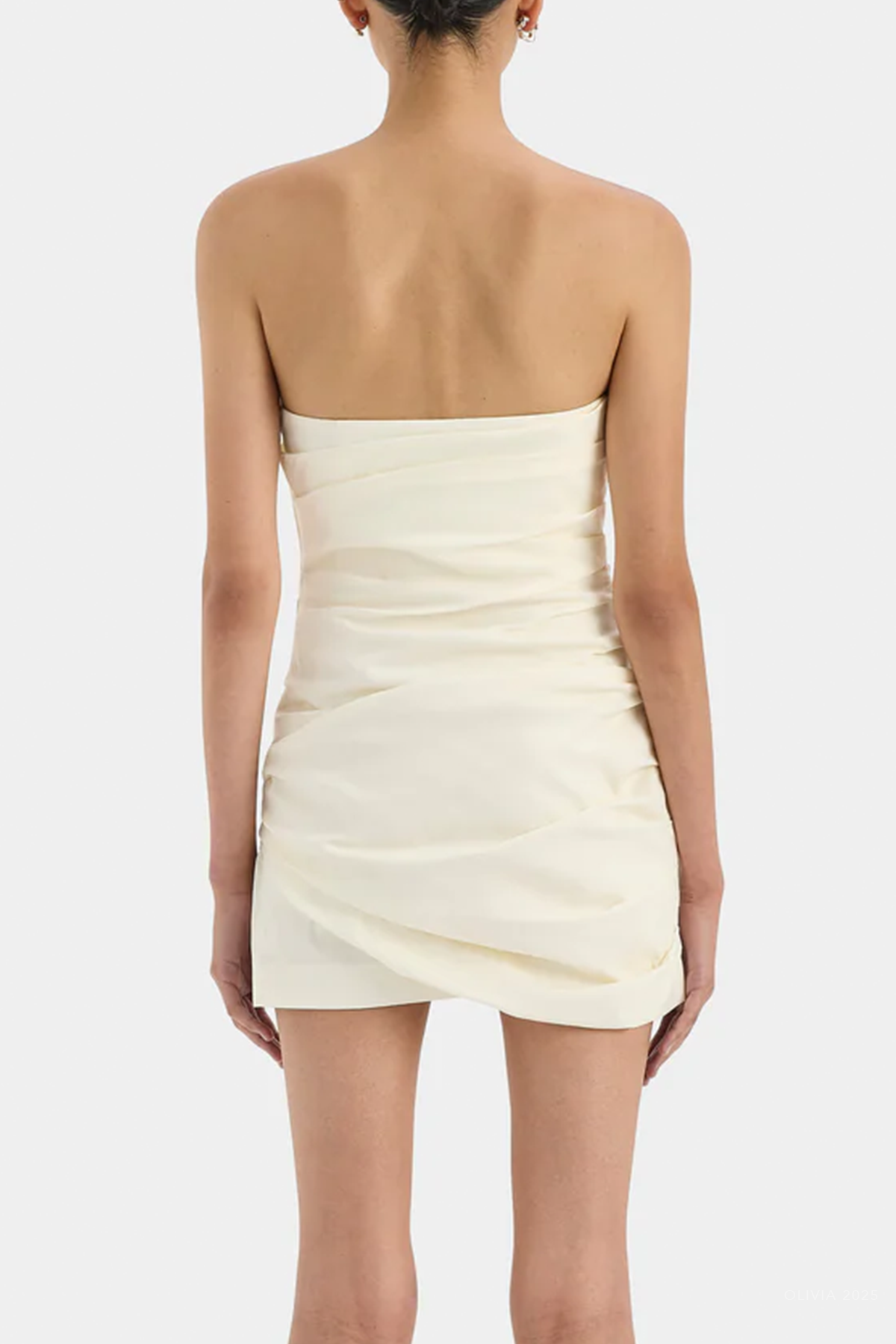 Florent Strapless Mini Dress in Cream