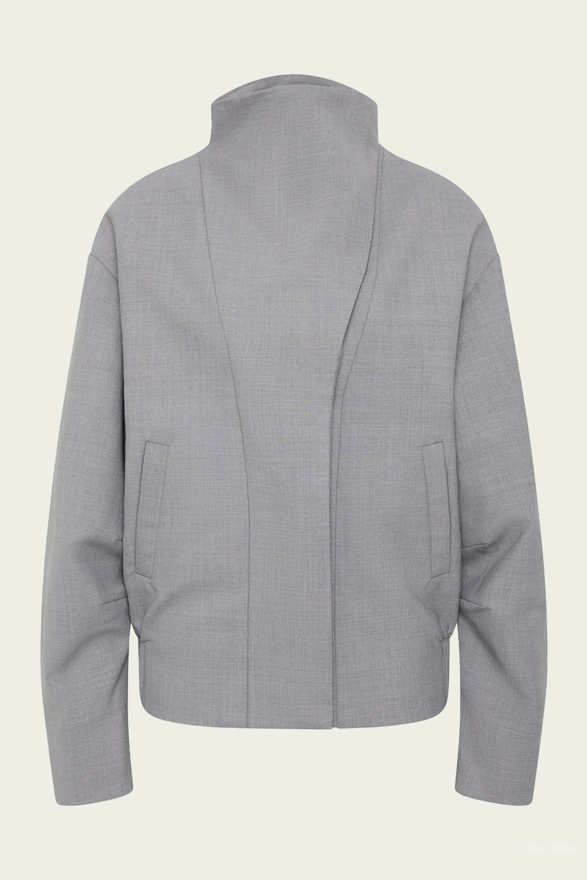 Belle Bomber Jacket in Grey Marle