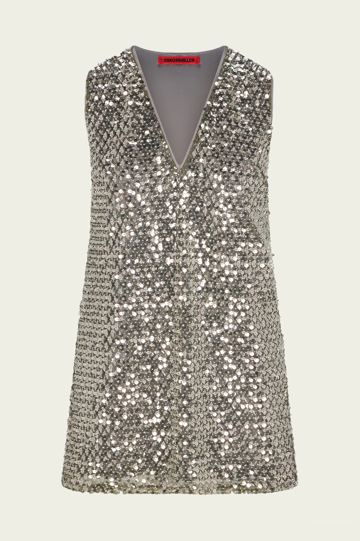 Fountain Sequin Dress in Satellite Silver