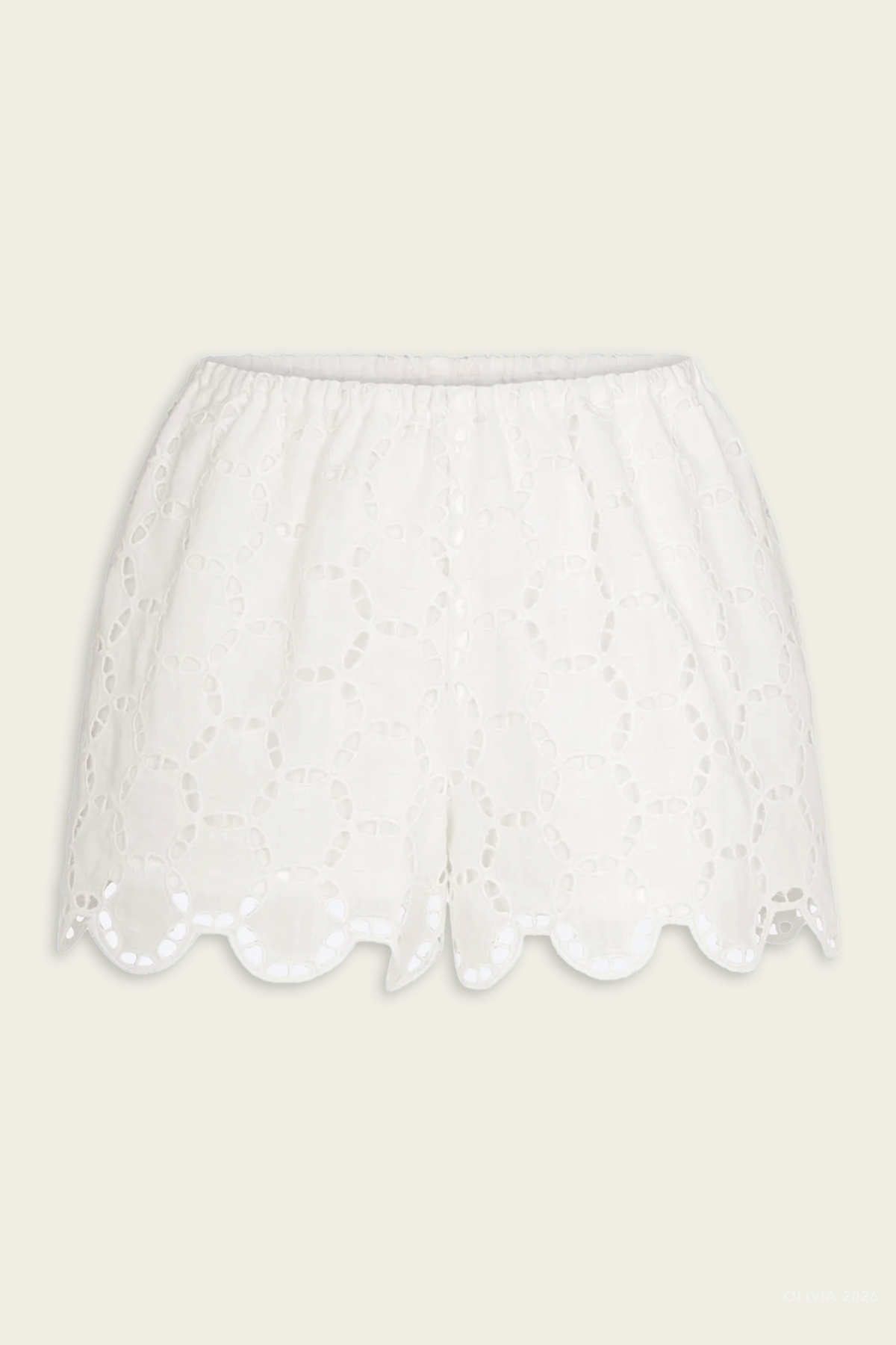 Isa Eyelet Short in Macadamia