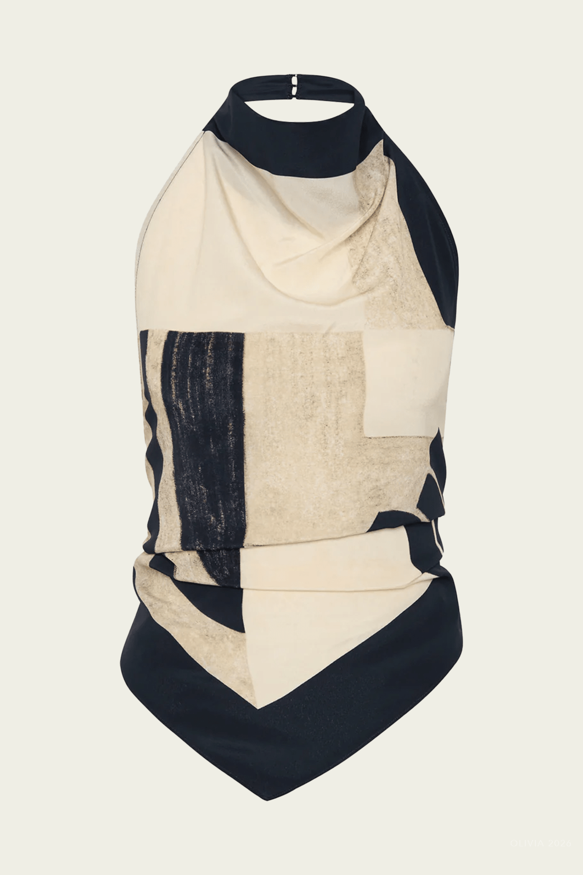 Sona Halter Tie Top in Geo Scape - shop-olivia.com