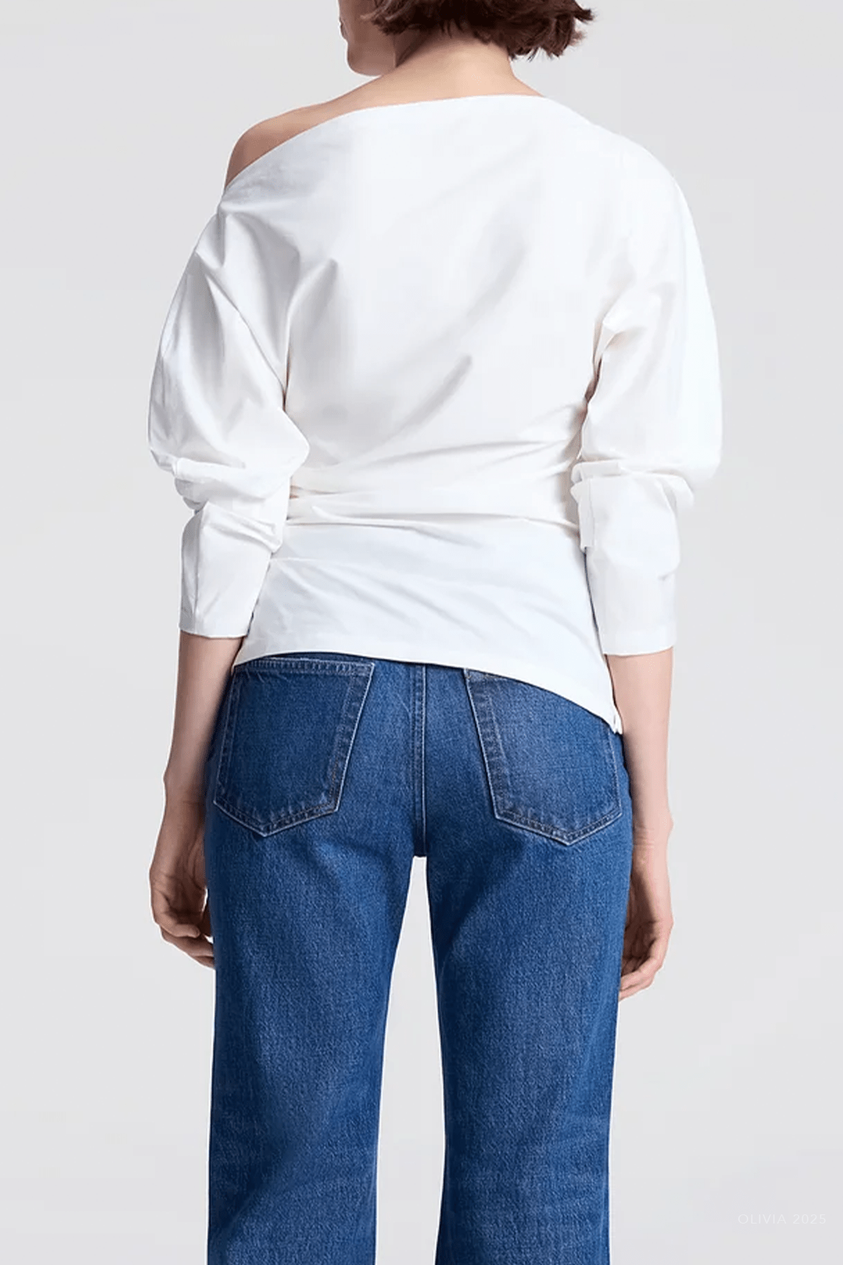 Sona Stretch Cotton Top in White - shop - olivia.com