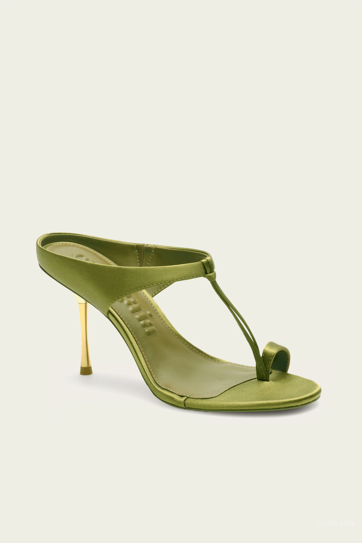 Sophie Sandal in Dark Chive - shop-olivia.com